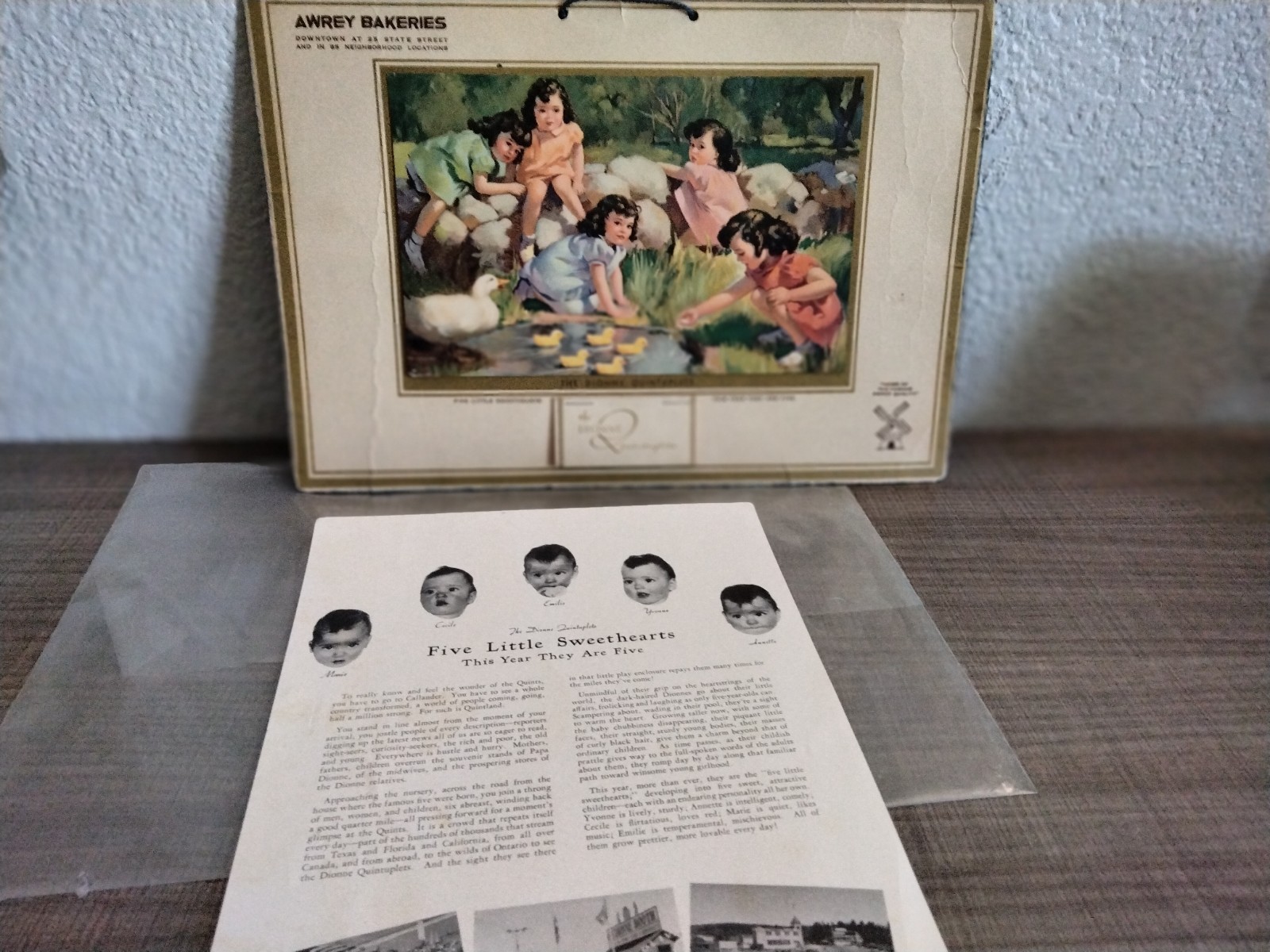 Original 1939 Dionne Quintuplets Calendar ~ \ Original 1939 Dionne Quintuplets Calendar ~ \