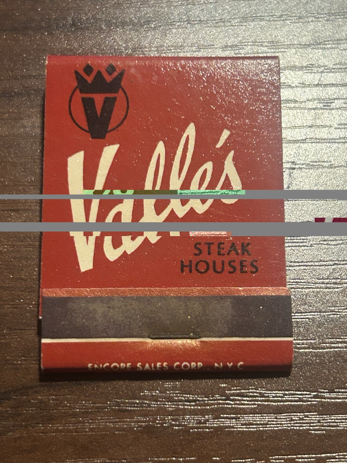 Matchbook Valle\'s Steak Houses Northeast\'s Restaurant full frt.strike MA. ME. RI