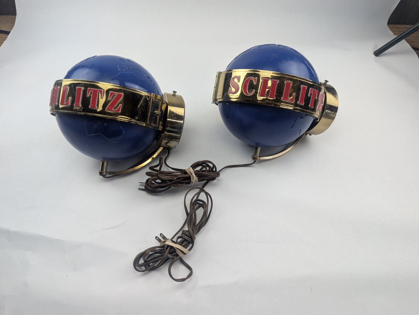 Vintage 50s Schlitz Beer Sconces Pair VINTAGE - READ