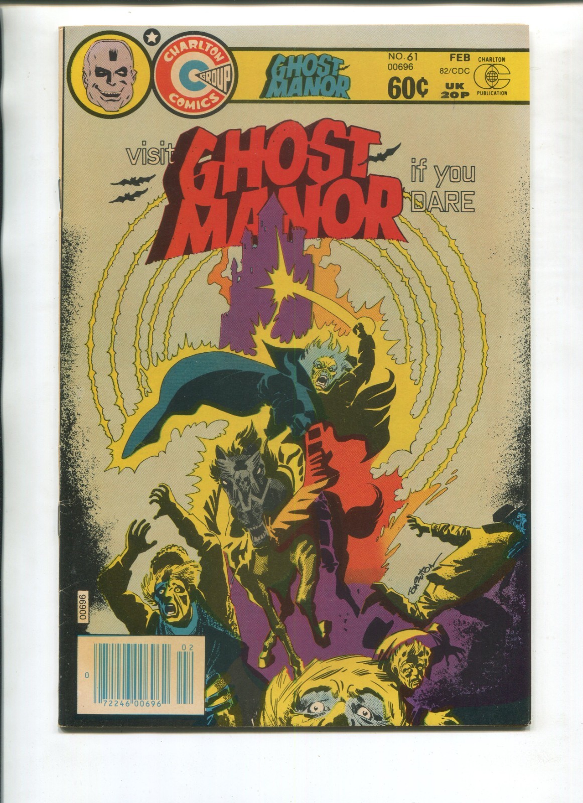 GHOST MANOR #61 VF- WP V1 CHARLTON 1982 CLASSIC TOM SUTTON HORROR COVER