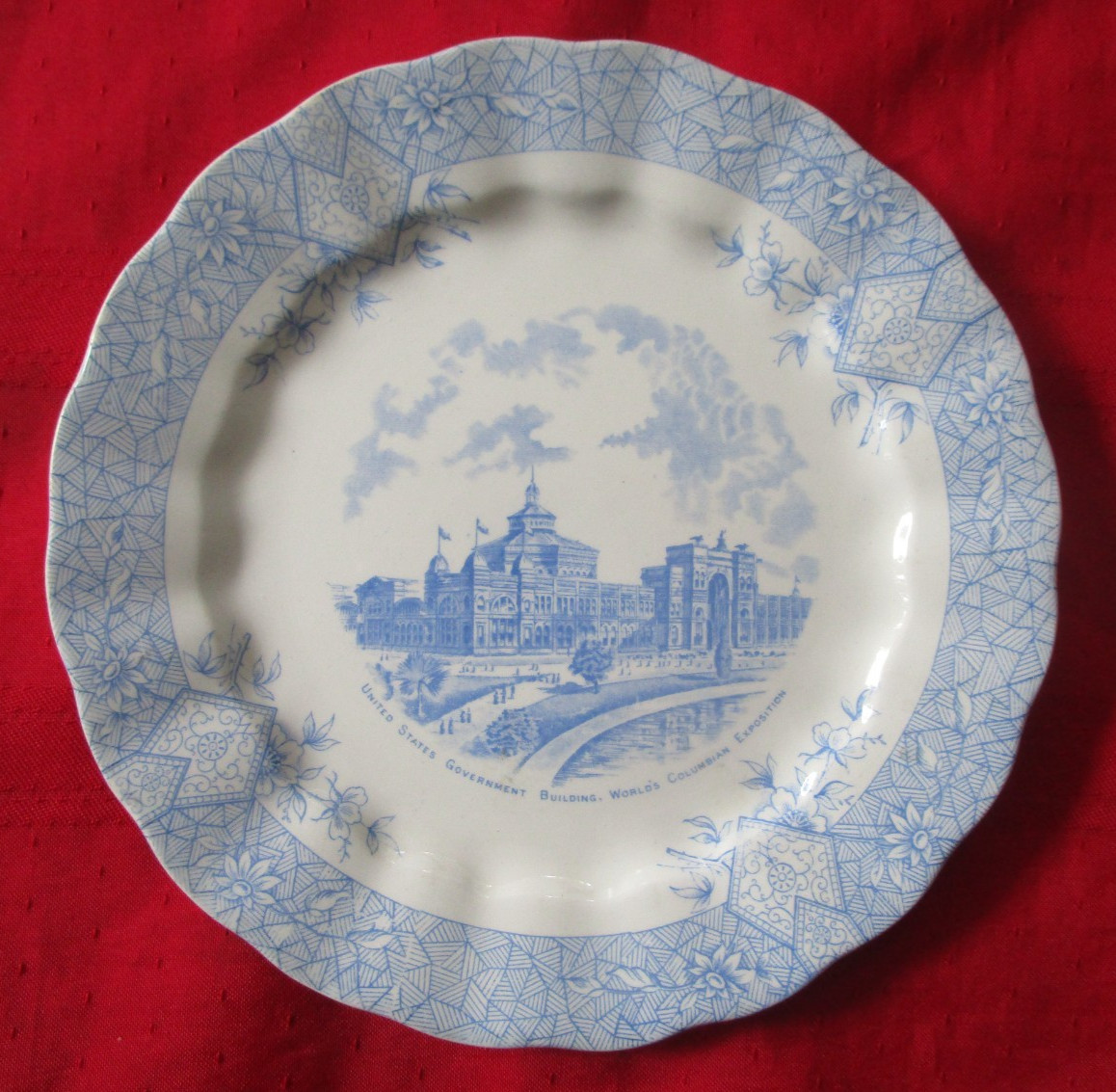 1893 - COLUMBIAN EXPOSITION - Wedgewood Plate - U.S. Government Building