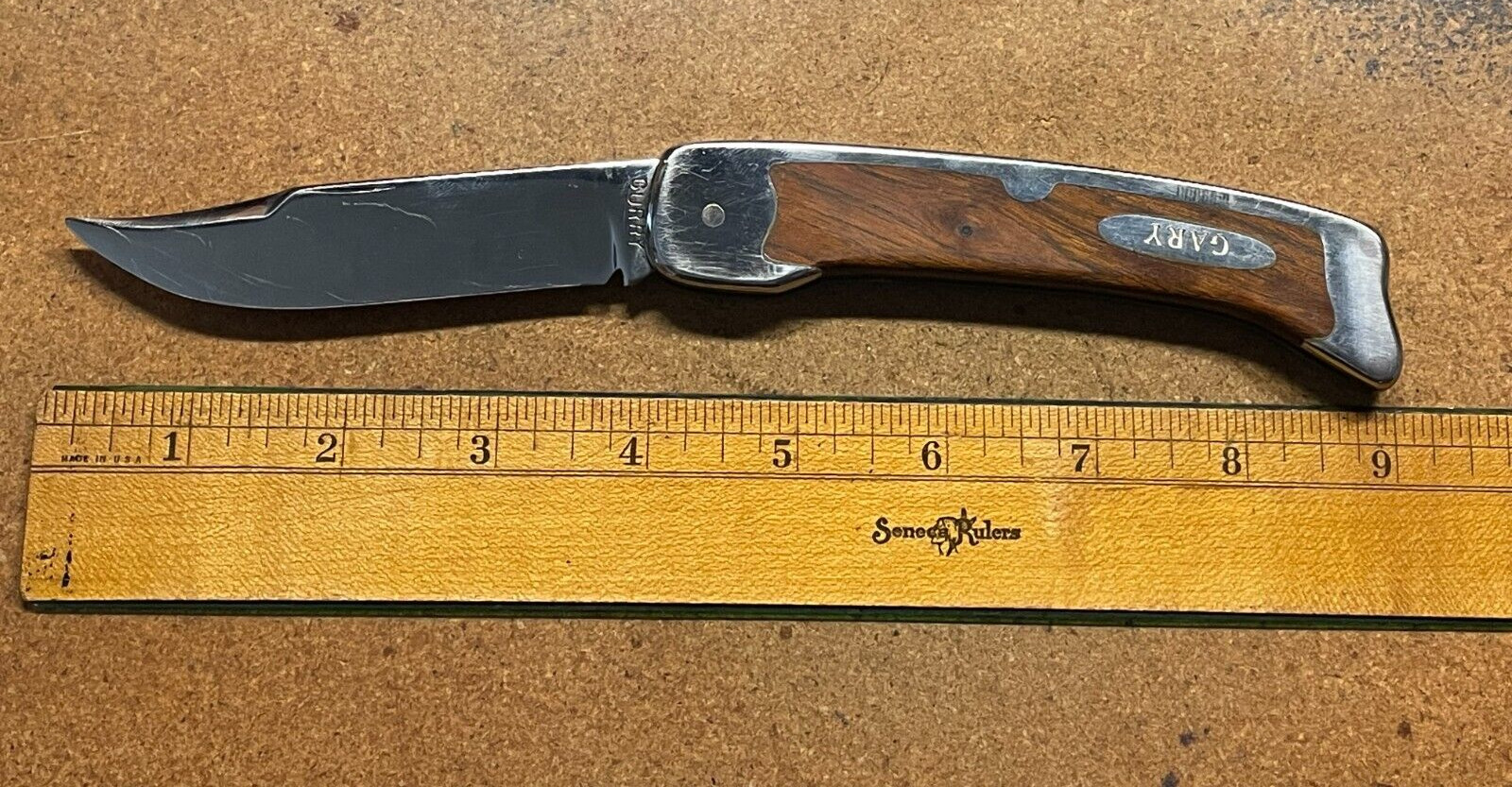 RARE Vintage handmade CUSTOM single blade Folding Knife CURRY 1974 Tim Patrick??