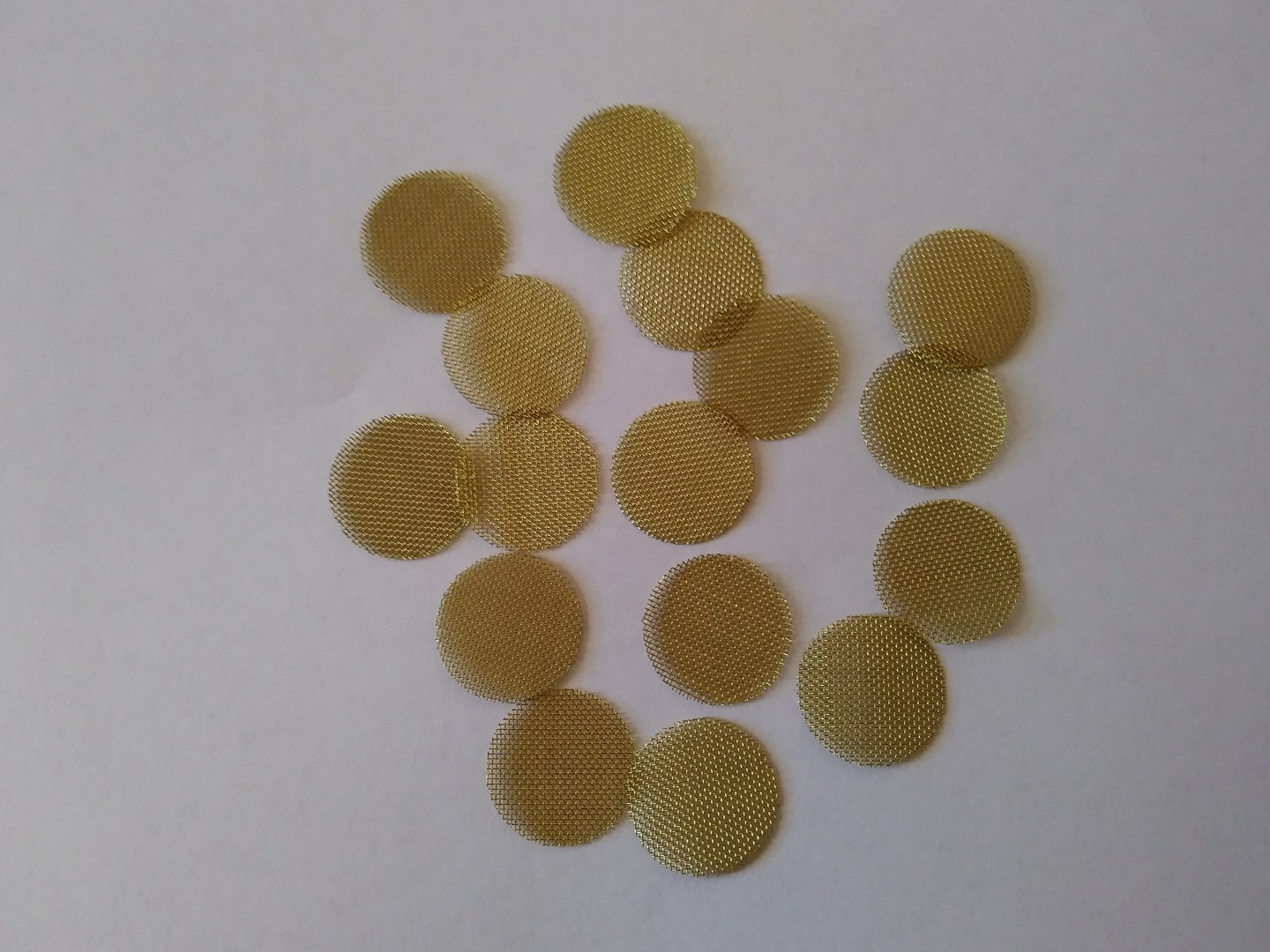 25 pieces brass metal pipe screens 5/8 inch 15 mm heavy duty 