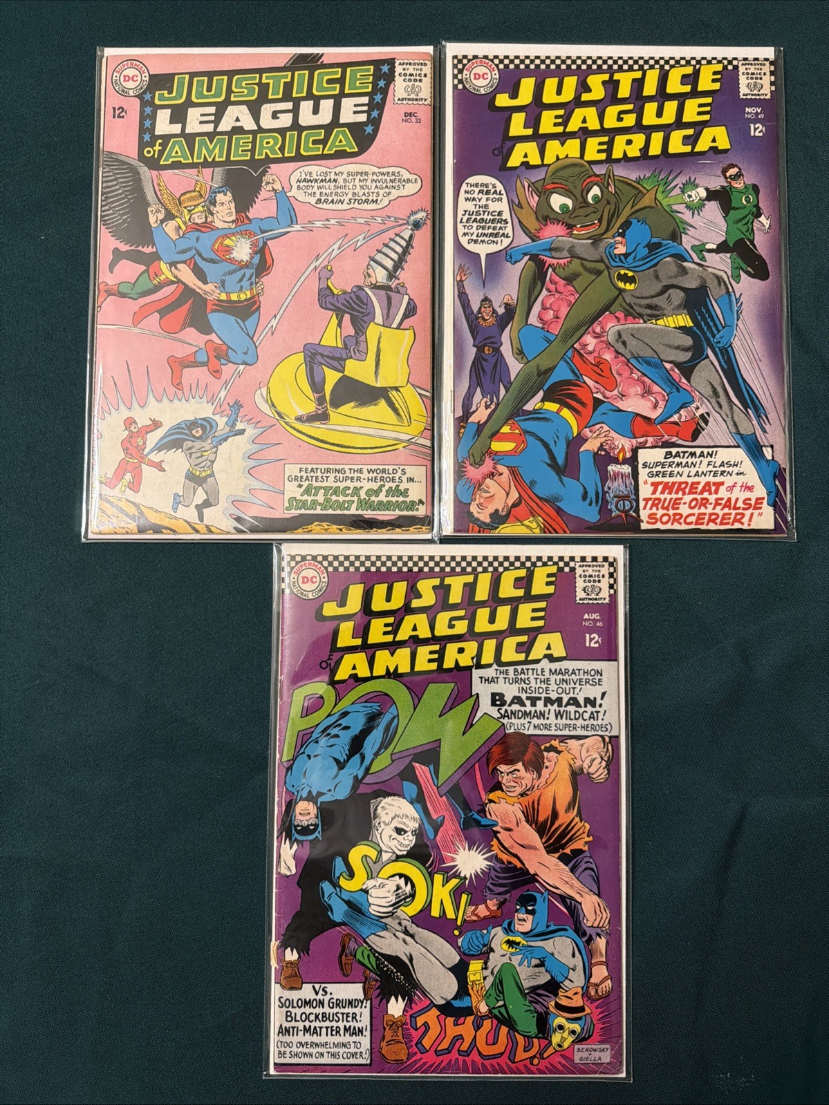Justice League of America #32 46 49 DC Vintage 1st Silver Age Sandman