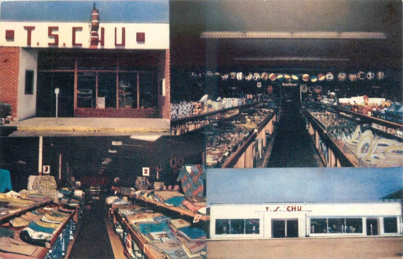 1950s Savannah Beach Georgia Chu\'s Department Store multi View Postcard 25-6845