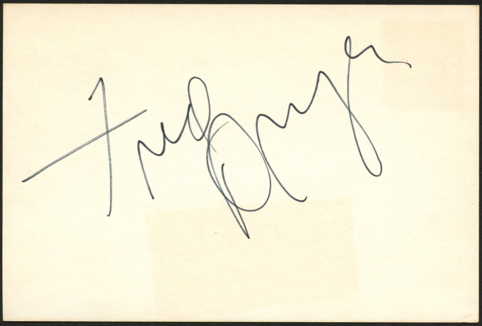 Fred Dryer signed autograph 4x6 Cut Actor and Radio Host \'