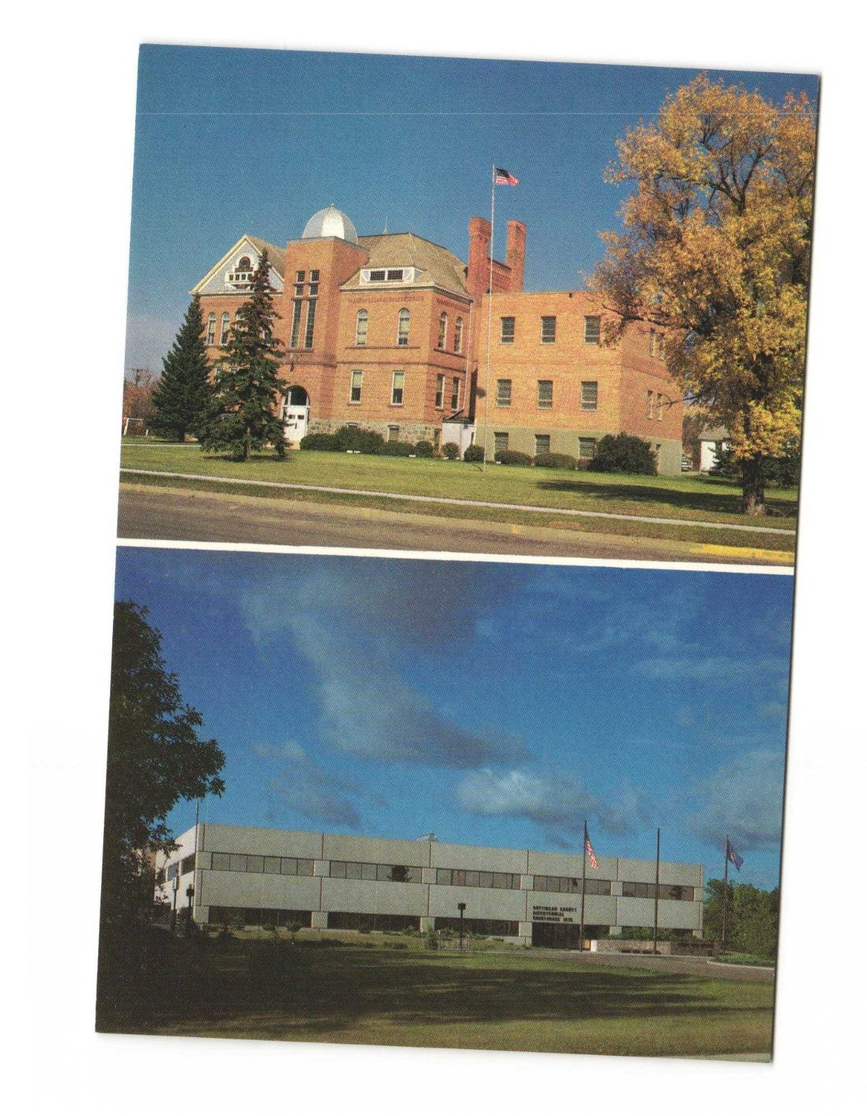 BOTTINEAU County Courthouse Bicentennial Courthouse BOTTINEAU ND VTG postcard 