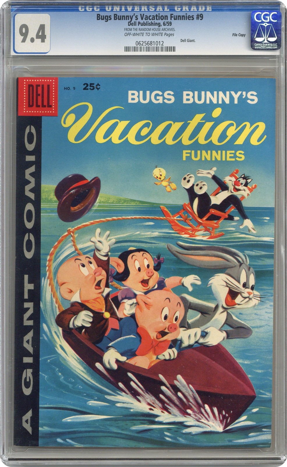 Dell Giant Bugs Bunny's Vacation Funnies #9 CGC 9.4 1959 0625681012