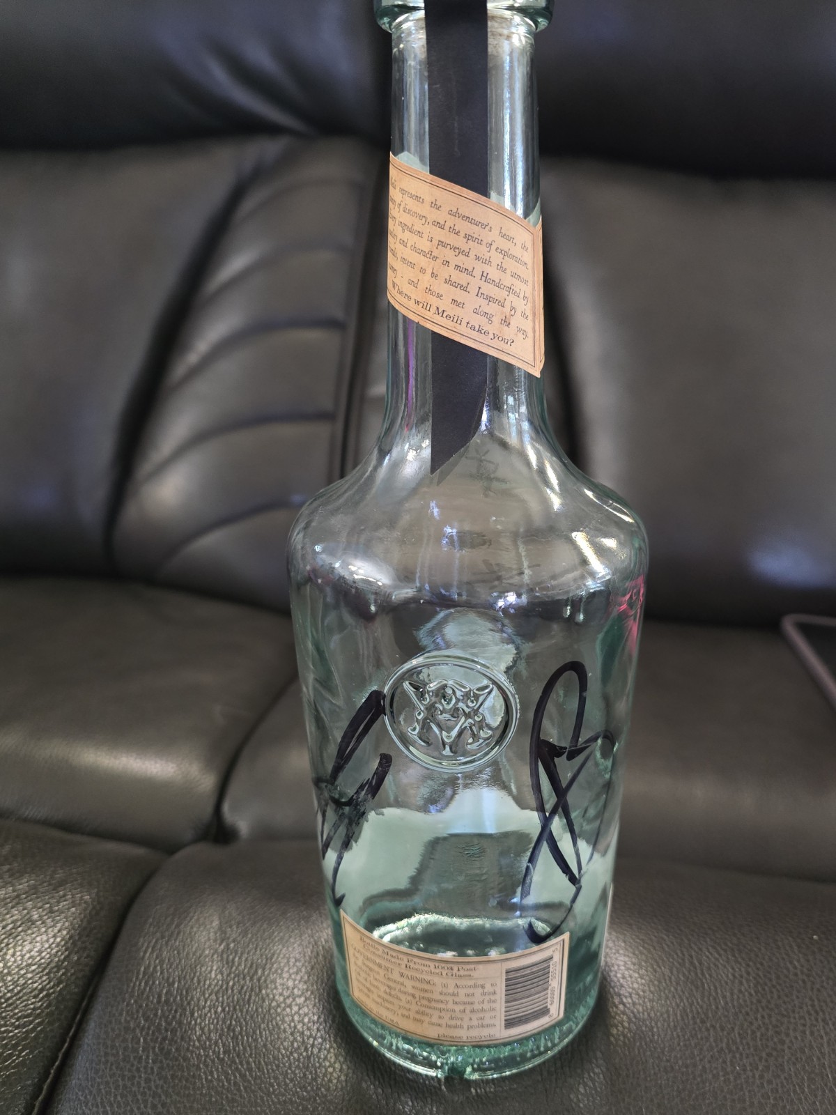 Jason Mamoa Autograph On His Vodka 