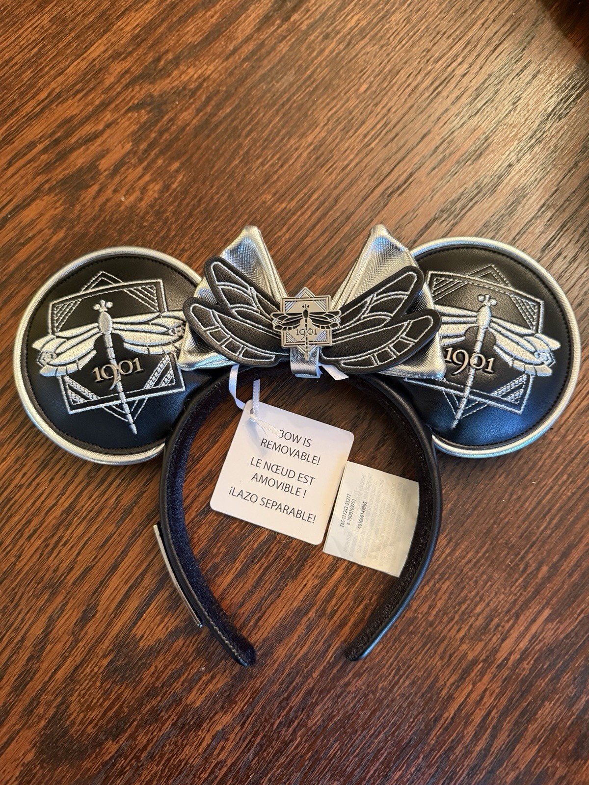 Disneyland Club 33 1901 Rare Firefly Ears Limited Edition W/ Detachable Bow