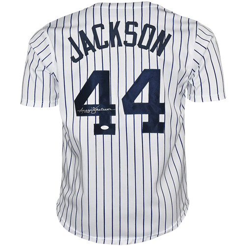 Reggie Jackson Autographed New York (Pinstripe #44) Custom Jersey - JSA