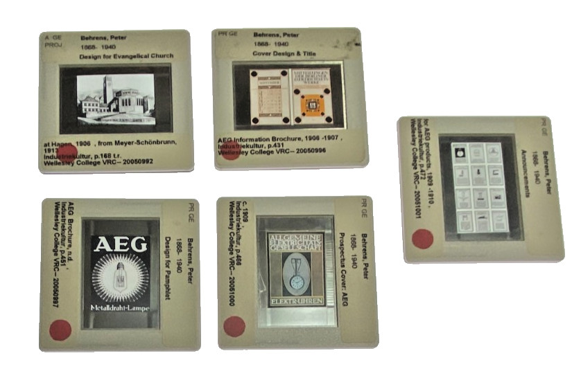 5Vintage 35mm Art Slides – Peter Behrens, AEG Graphic Design, Industrial Design