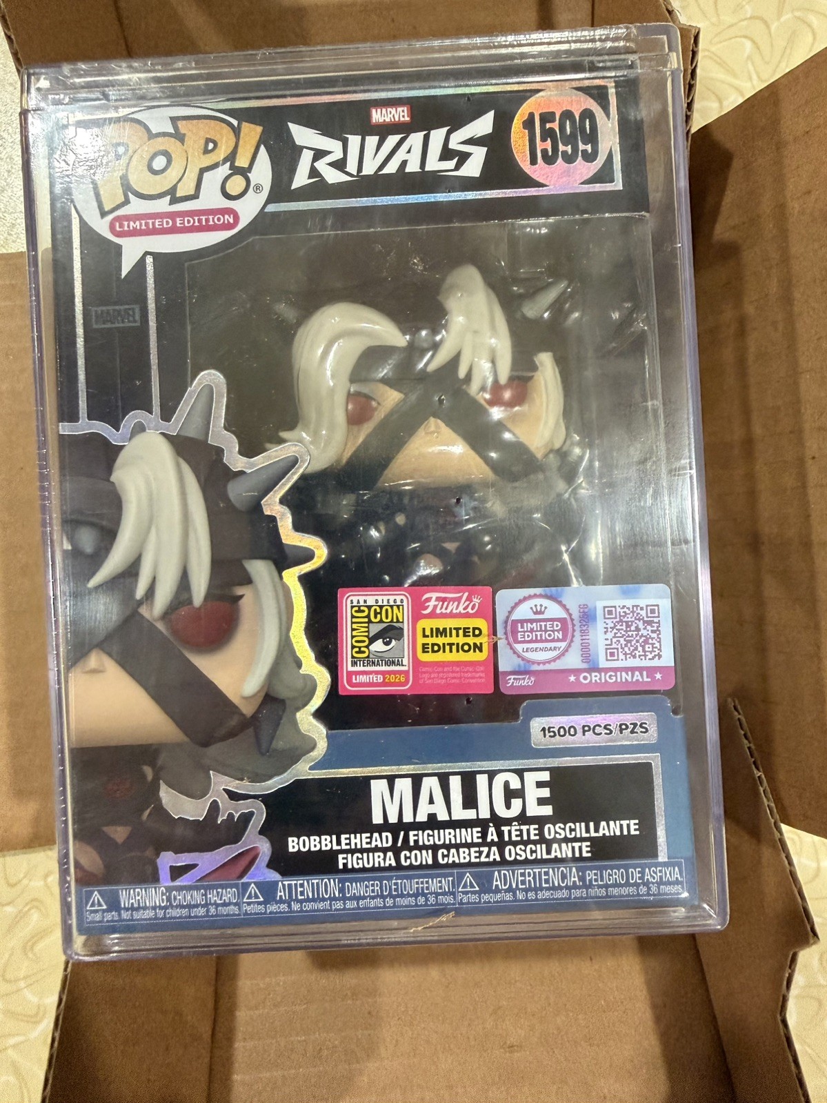 Funko Pop Marvel Rivals Malice 1500 SDCC 2026 LEGENDARY IN HAND