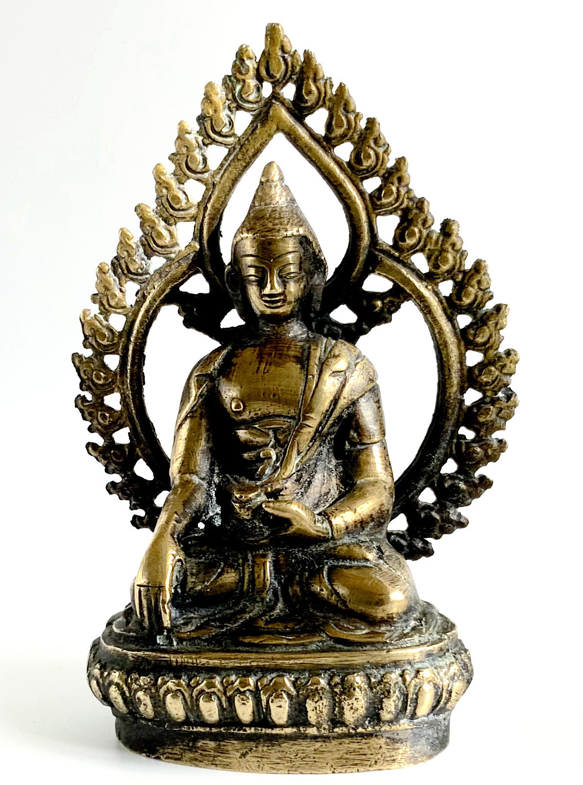 Antique Nepalese/Tibetan Buddha Earth-Touching Mudra Bhumisparsha 19th Century