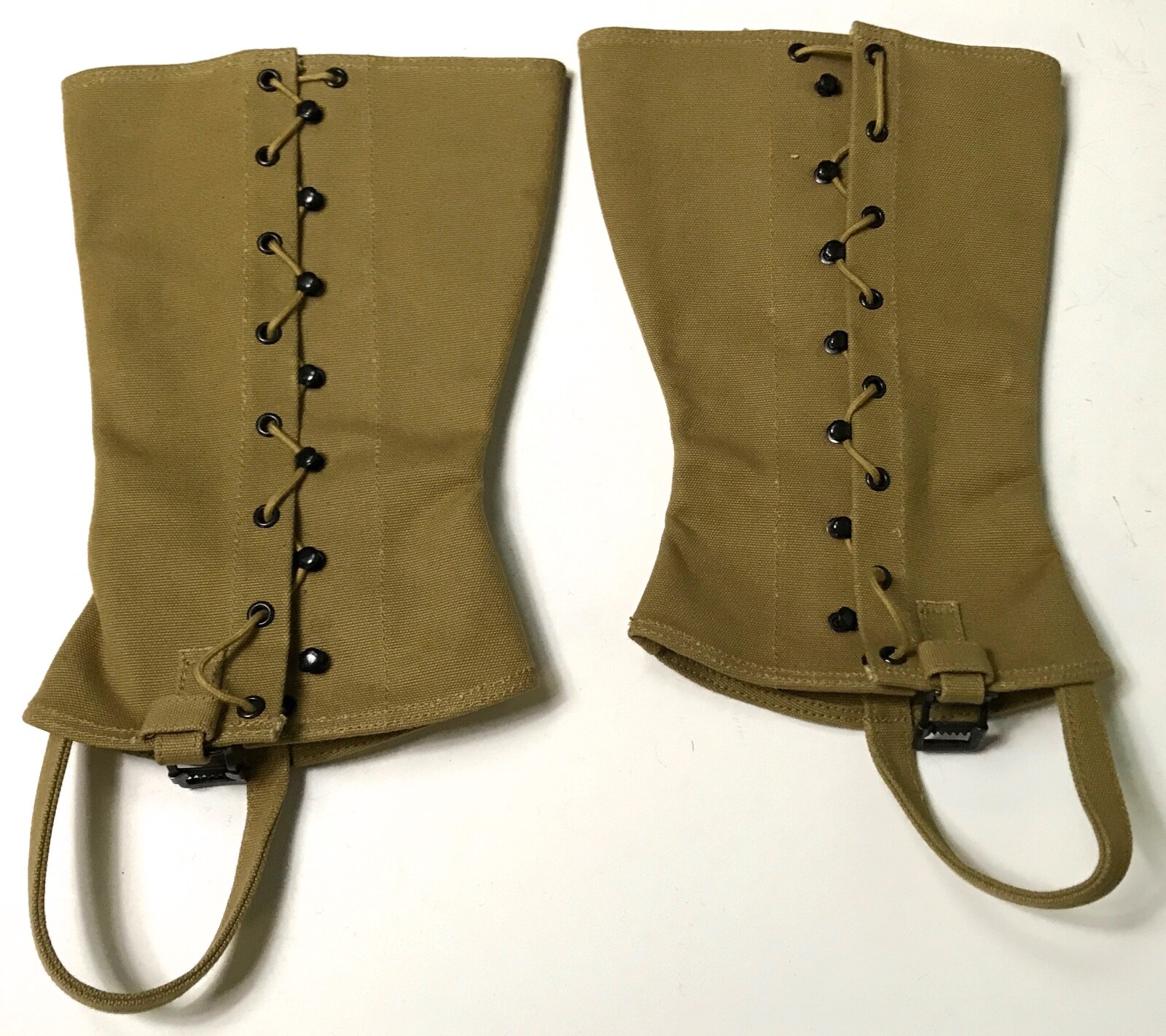  WWI US M1917 INFANTRY FIELD LEGGINGS, KHAKI OD#9 CANVAS-LARGE 3R
