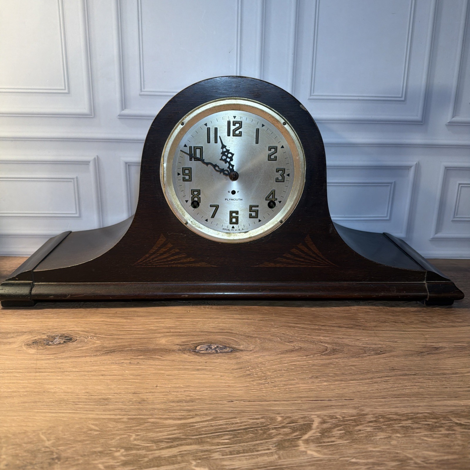 Antique 1923 Seth Thomas Plymouth Clock W Winding Key Pendulum AS IS