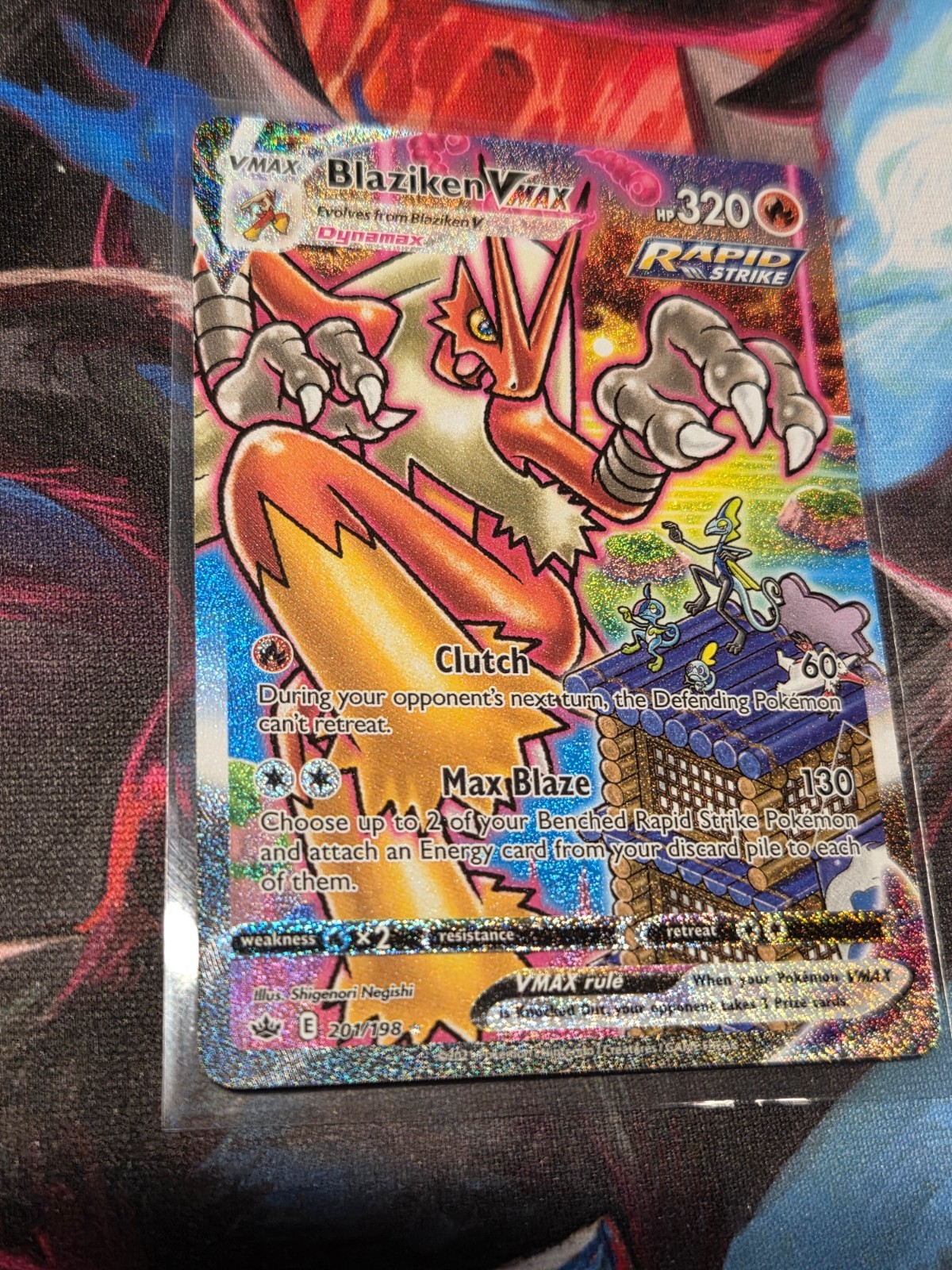 Pokémon TCG Blaziken VMAX 201/198 Secret Rare Alt Art Holo Chilling Reign
