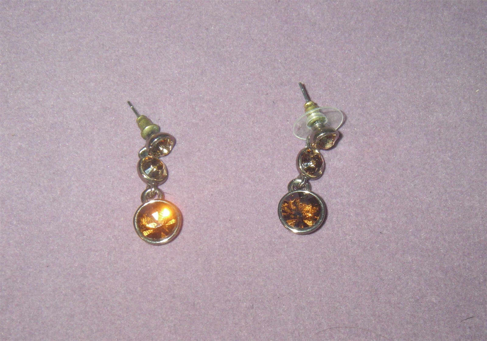 VINTAGE RHINESTONE DANGLE EARRINGS