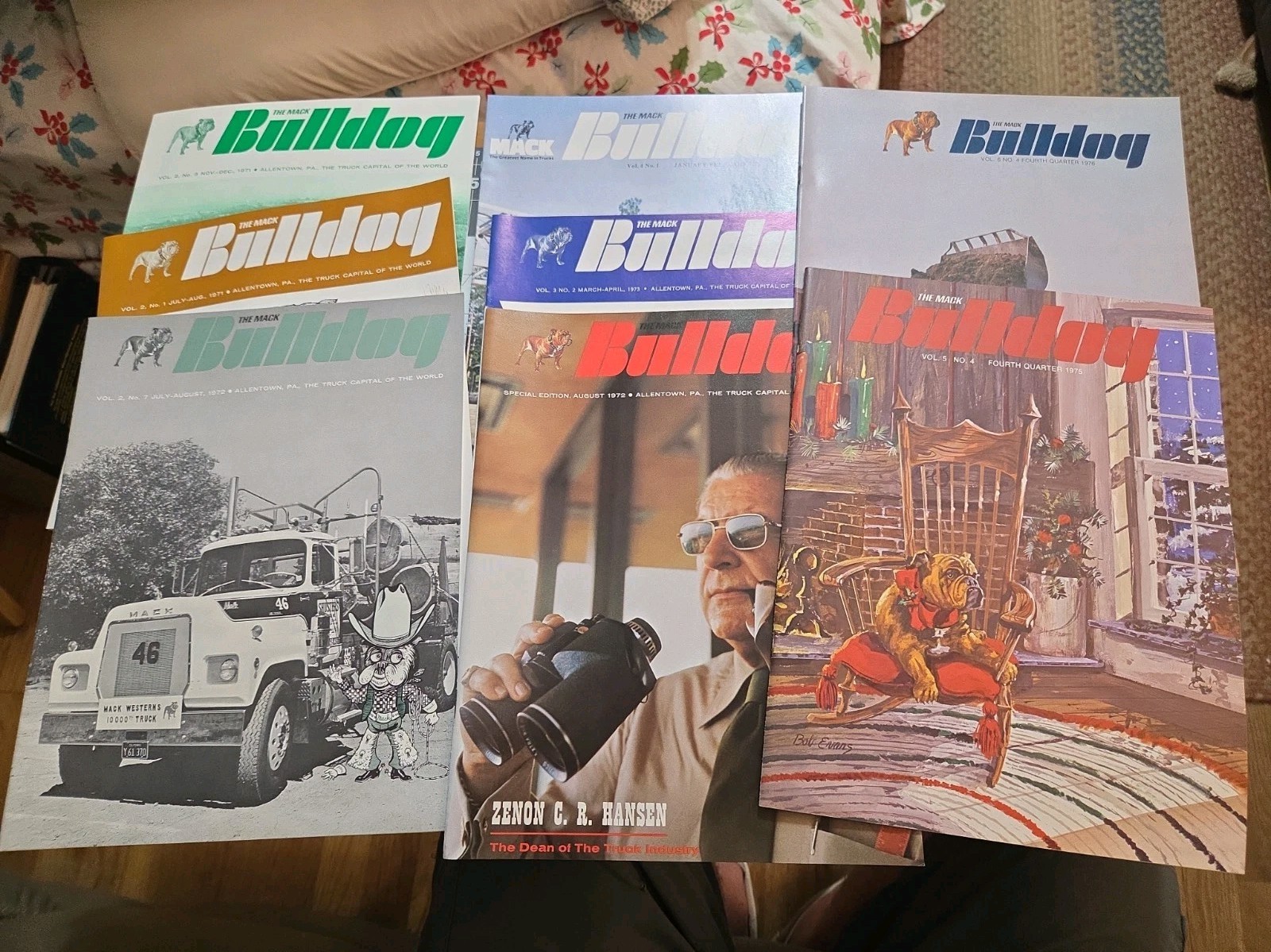 8 The Mack Bulldog Magazine Lot 1971-1976 