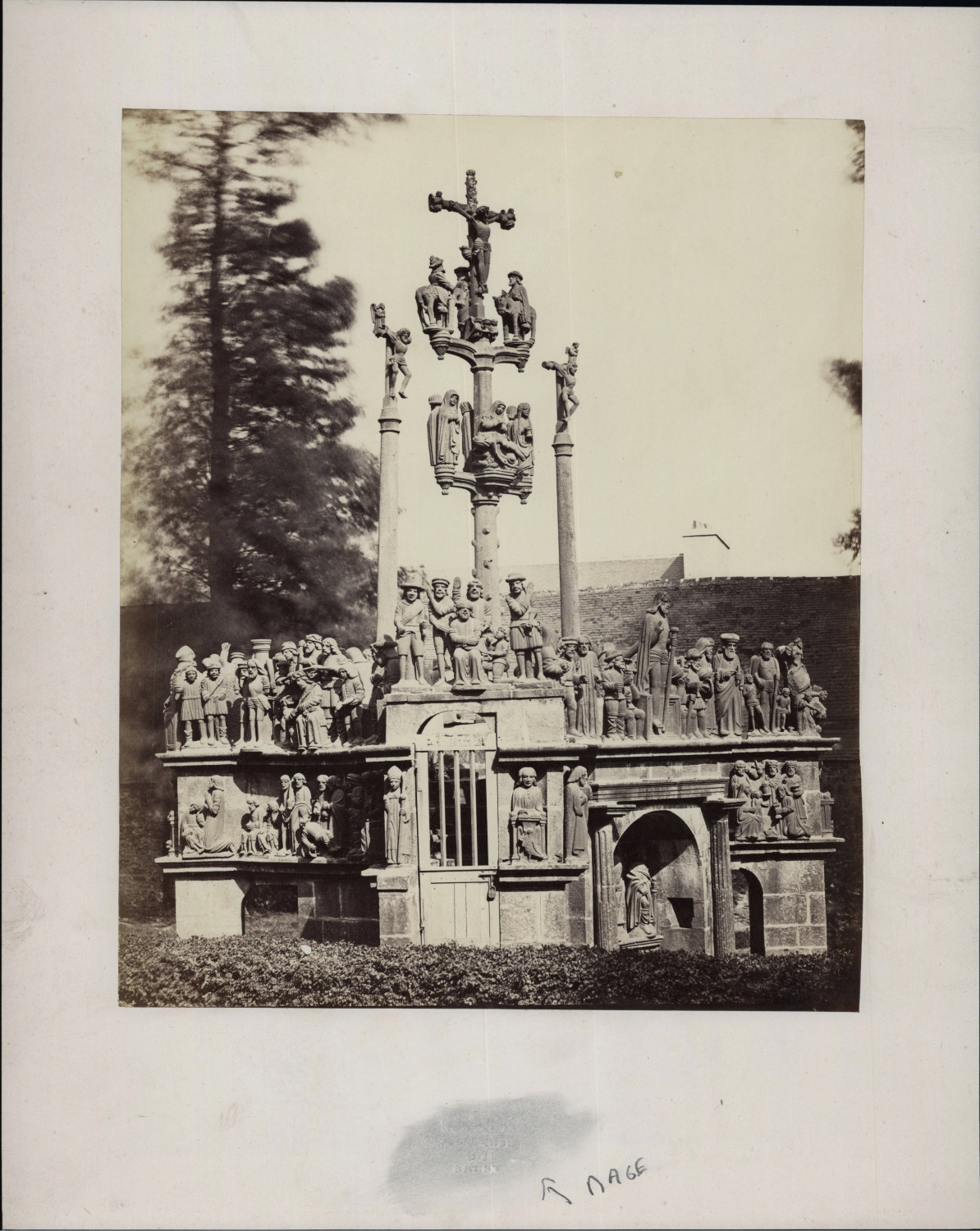 France, Finistère, Plougastel-Daoulas, Calvary, Photo. Vintage Mage Print p