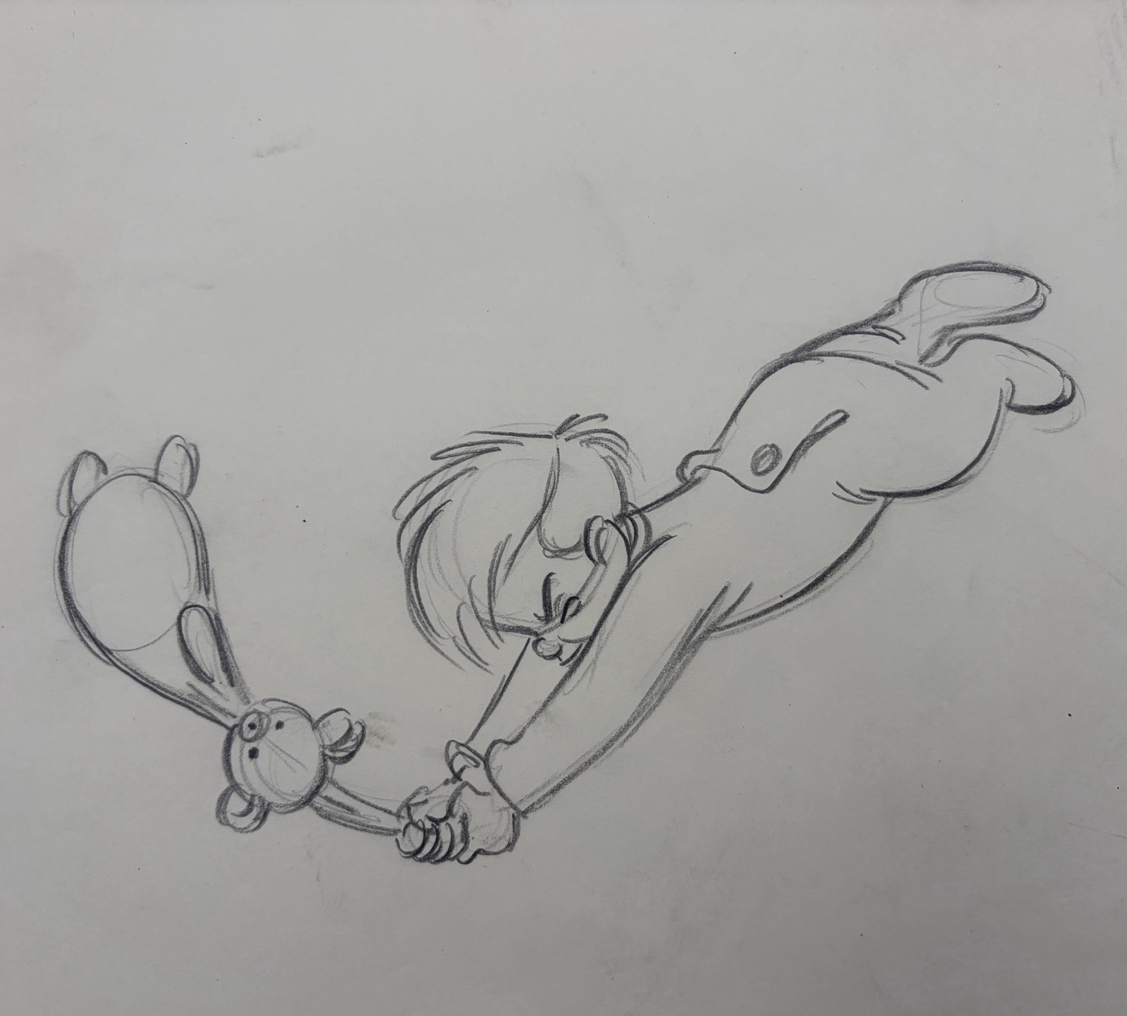 Peter Pan Michael Darling Production Drawing Walt Disney Cel Original