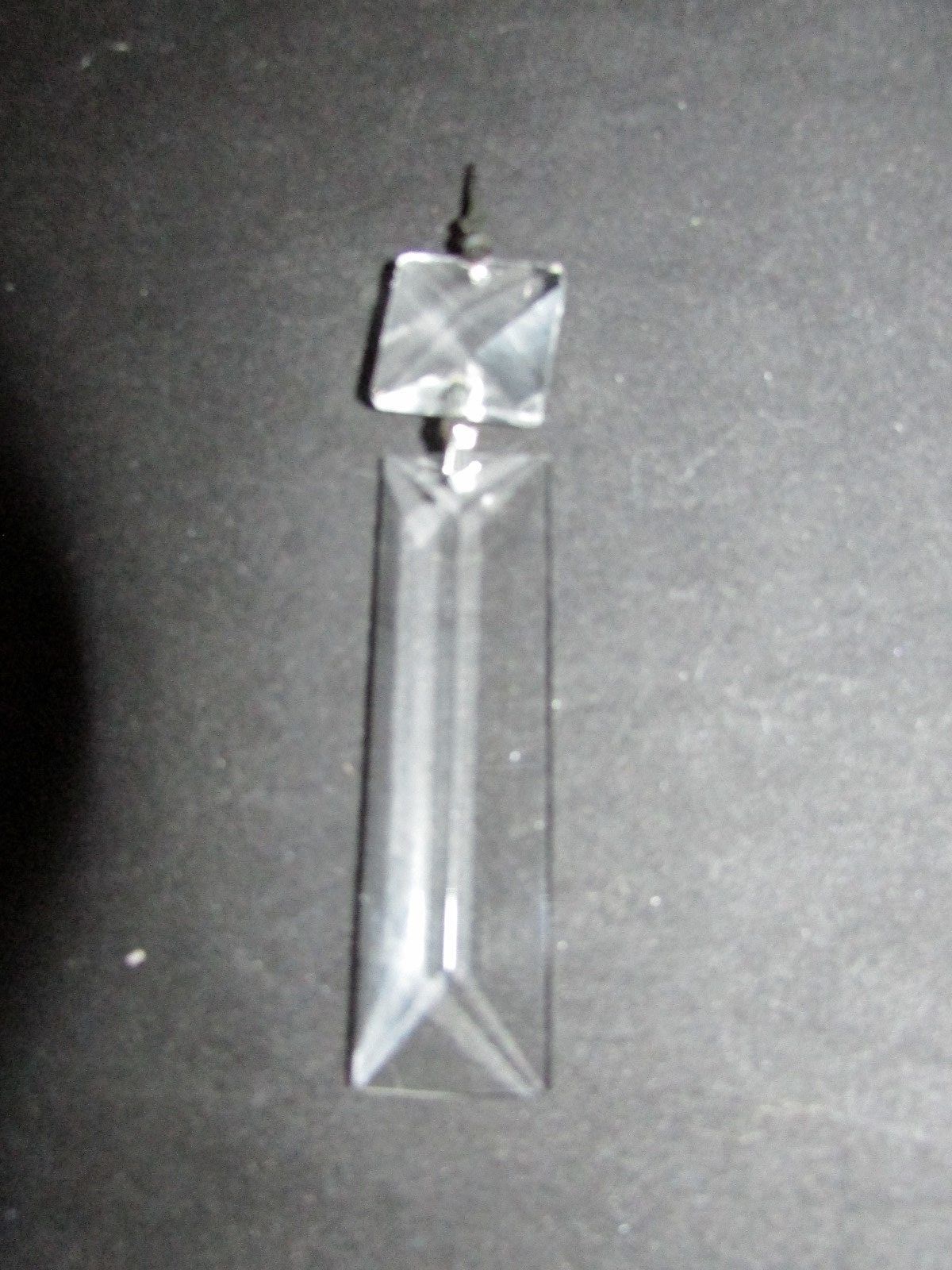 12 AAA 9 % LEAD CRYSTAL SQUARE PRISM CHANDELIER  LAMP PARTS 3 7/8  