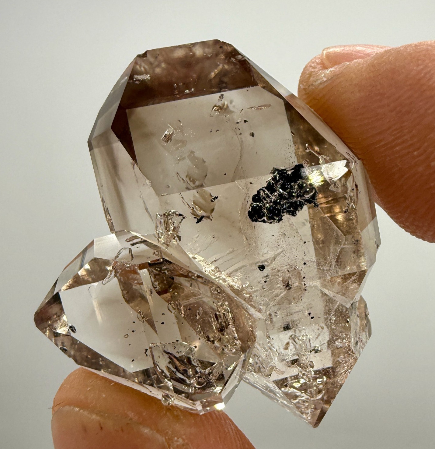 26.57 g Smoky Herkimer Diamond Gem, A+ Grade Clarity, Minor Hydrocarbon