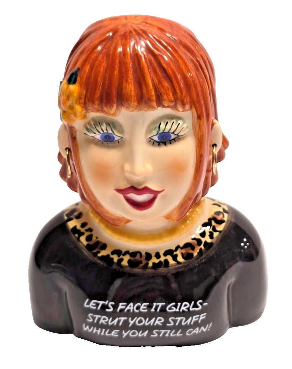 Carol Eldridge Michel And Company Lets Face It Girls Ceramic Bud Vase 5\