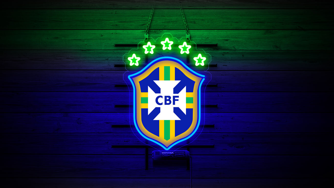 Brazil National Football Team Logo Neon Sign Light World Cup Theme Gift 20
