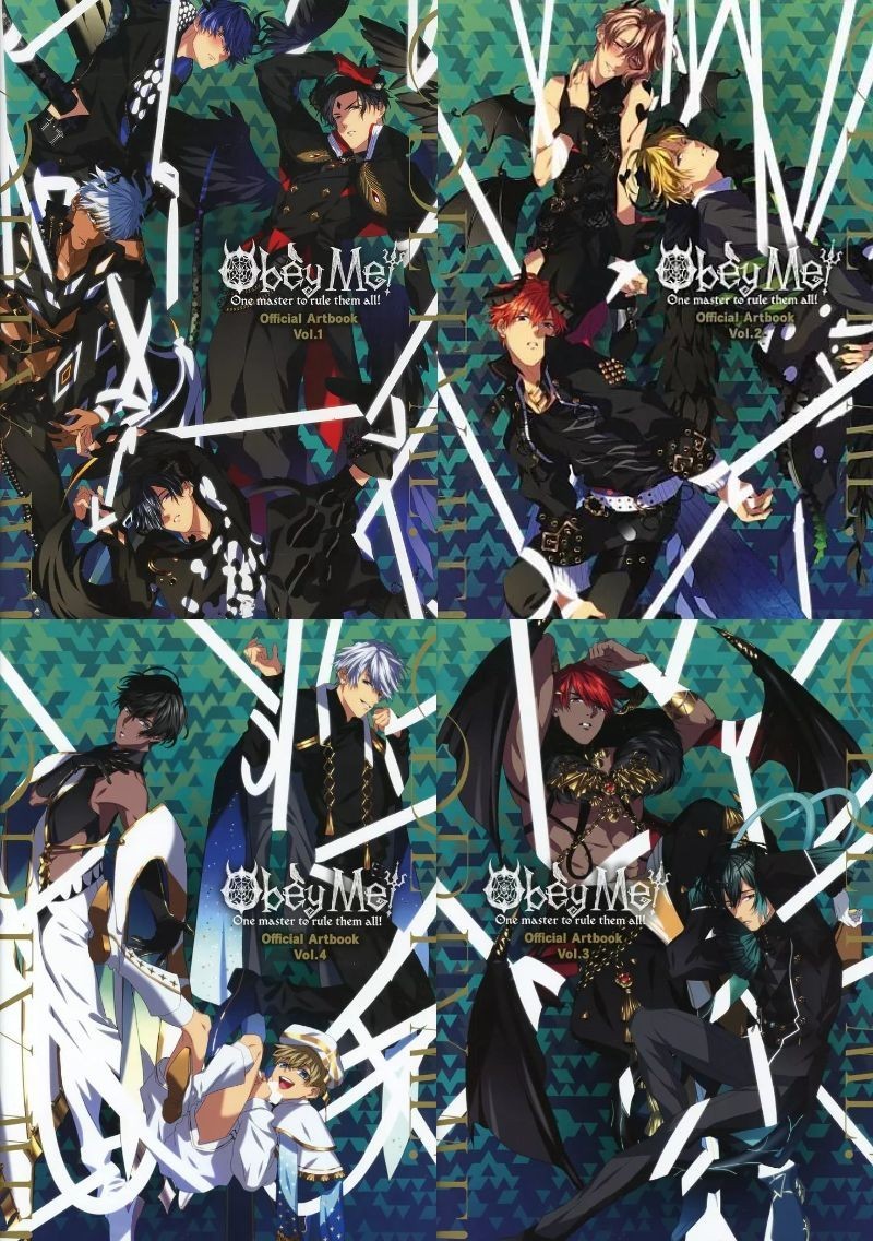 Obey Me Official Artbook Vol.1 - Vol.4 English version Obey me Set of 4