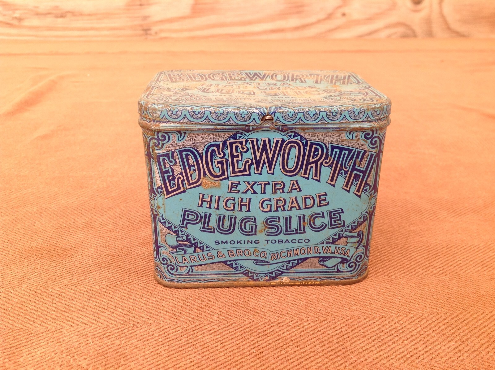 Edgeworth Plug Slice Tobacco Tin, Empty 