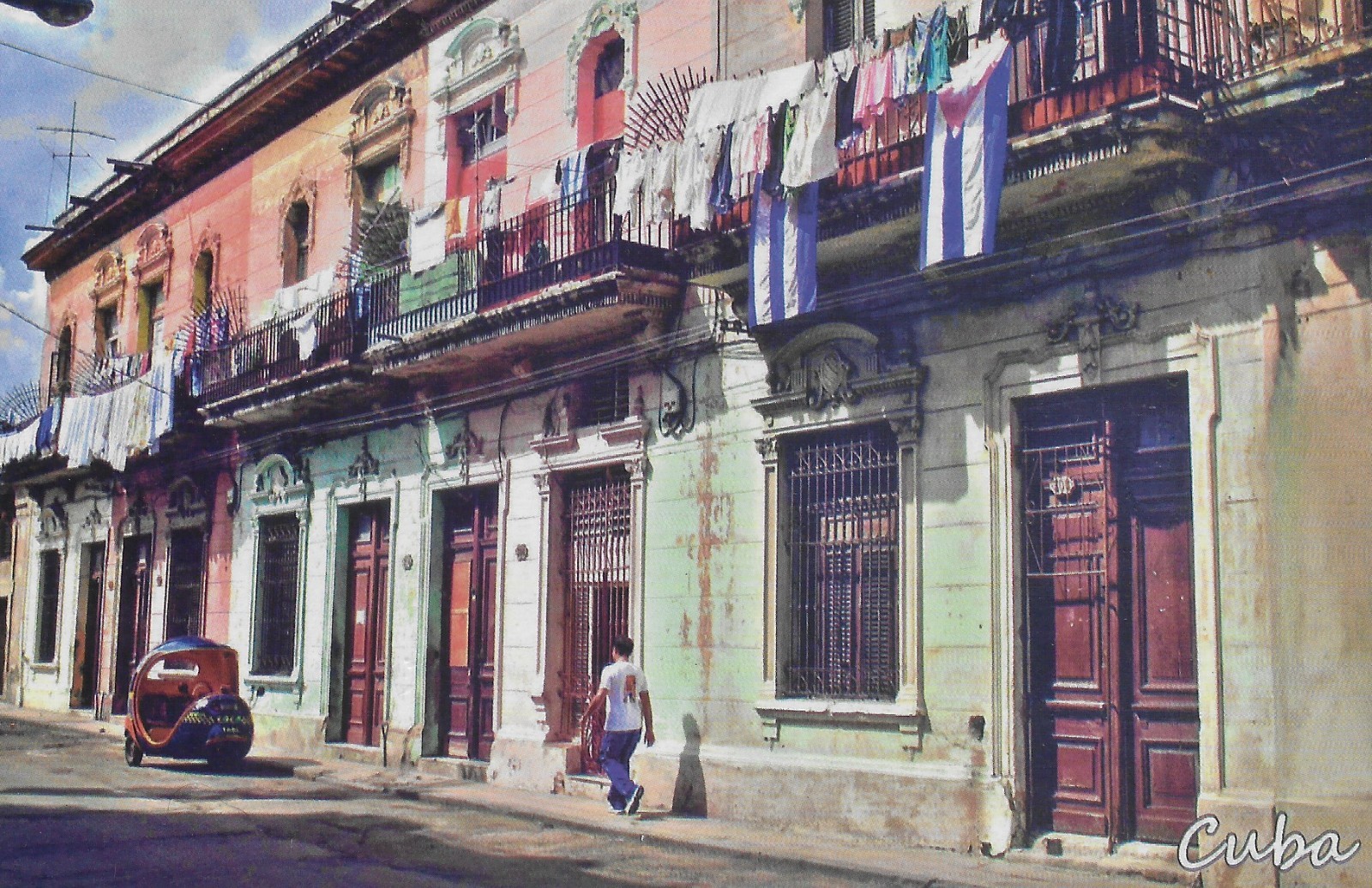 Havana Cuba Street Scene Oversized Postcard