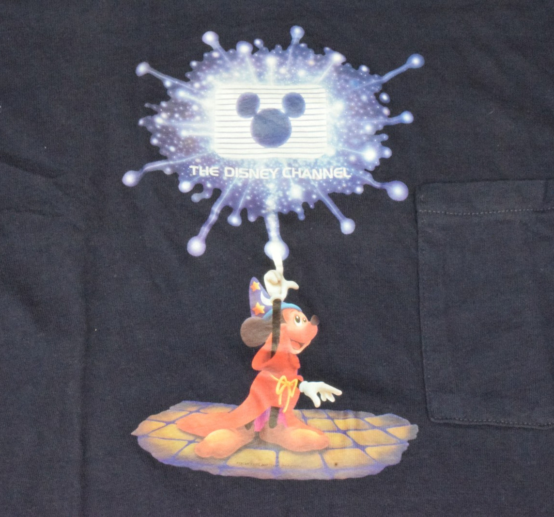 Vintage 80s Mickey Mouse Disney Channel T-Shirt Mens S Single Stitch Anvil Faded