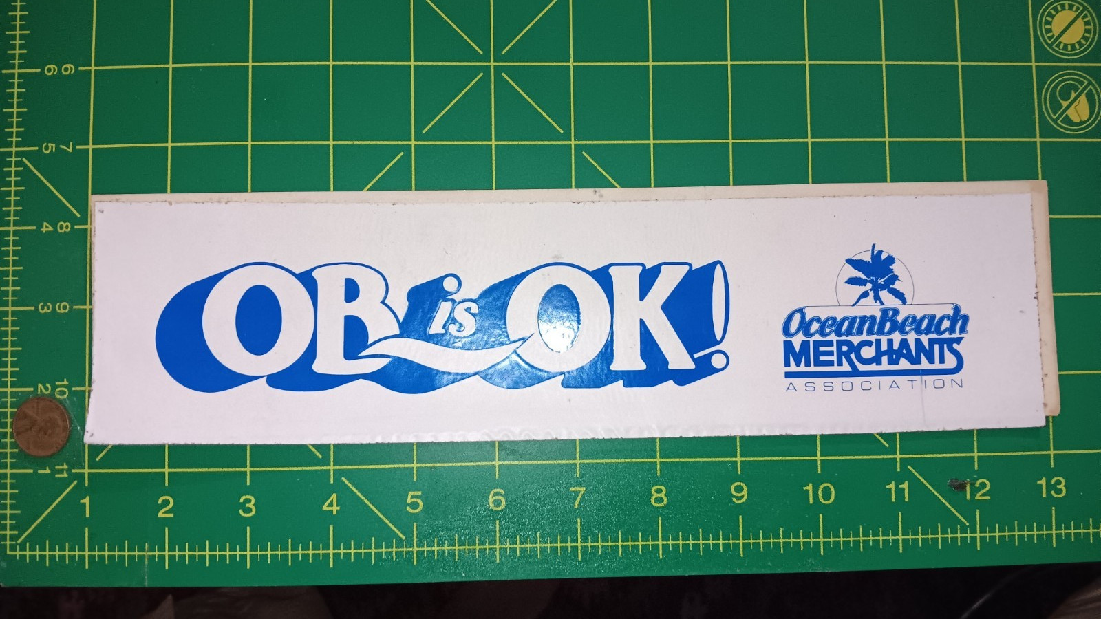 VINTAGE OB IS OK  Sticker Decal  ORIGINAL old stock