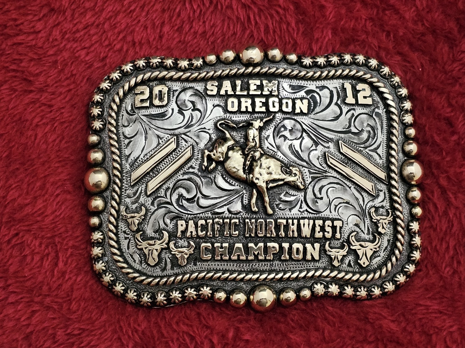Bull Riding☆2012☆ RODEO X~TREME CHAMPION☆Salem Oregon☆TROPHY BUCKLE☆Rare☆794