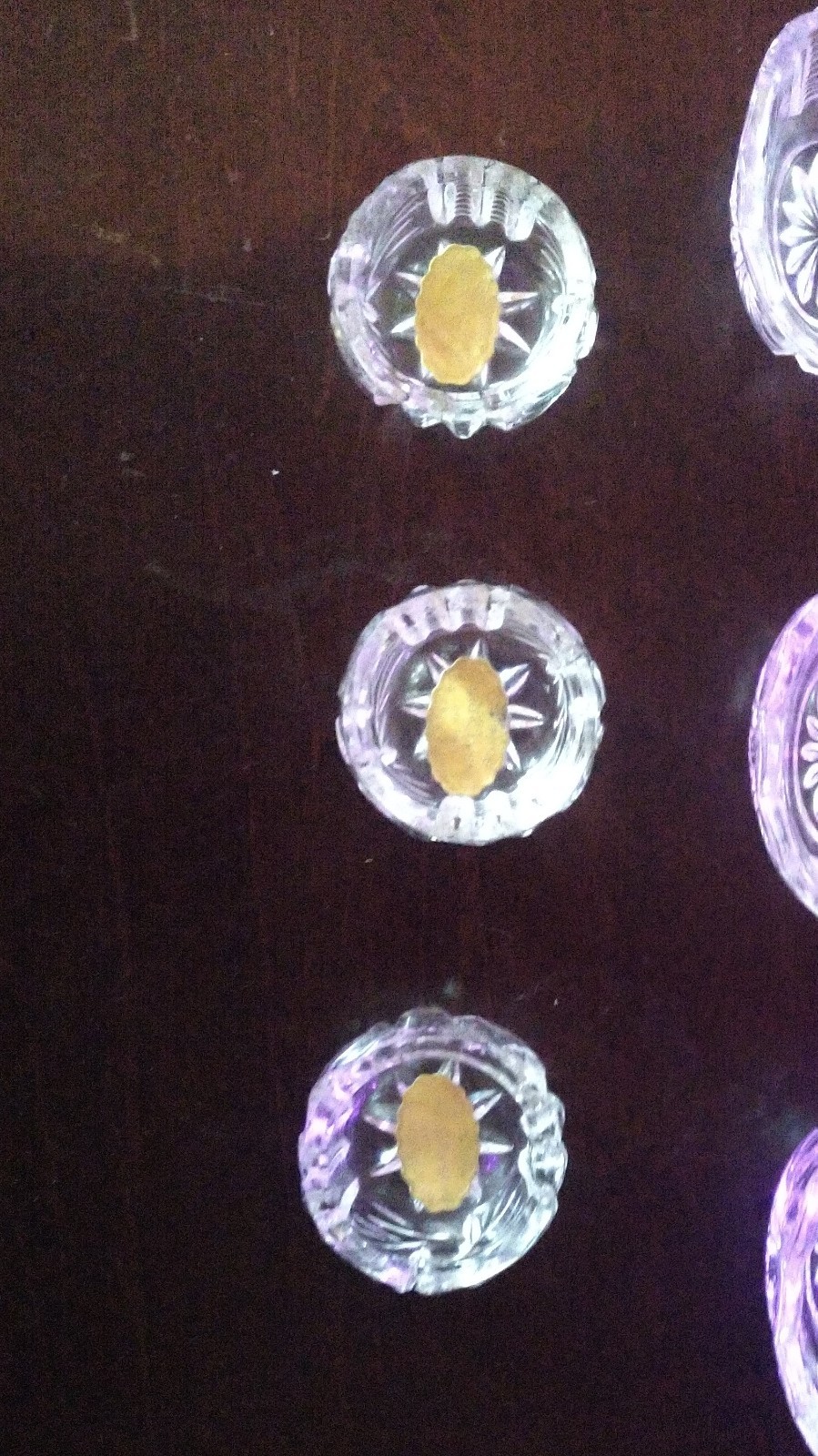Lead Crystal 24%pbo made in Western Germany Open Salt Set, Clear Round and oval 