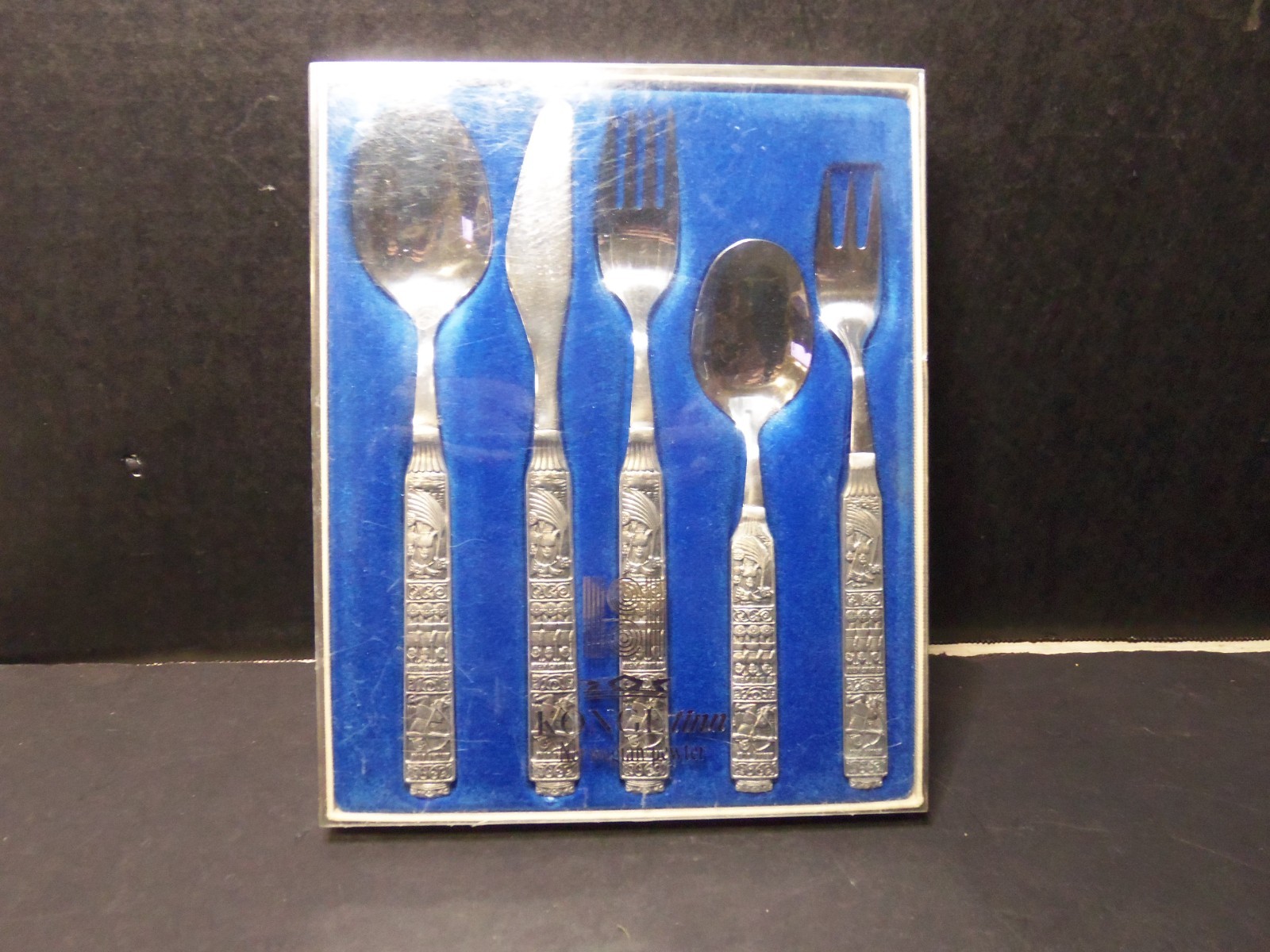 Vintage Konge Tinn Norwegian Pewter Flatware #389 Cutlery Starter Set NOS