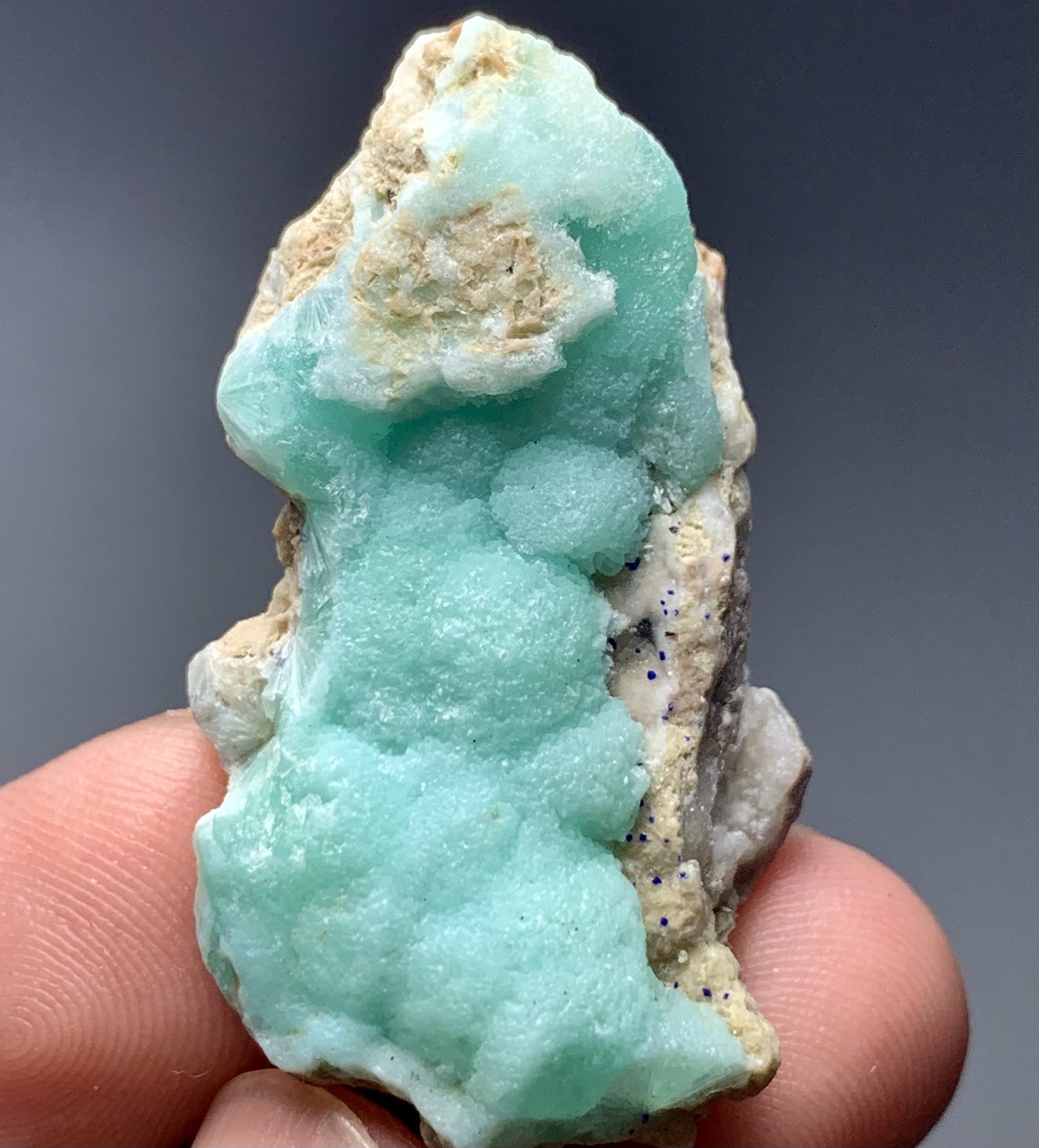 75 Cts Blue Aragonite/ Smithsonite Specimen From Afghanistan.