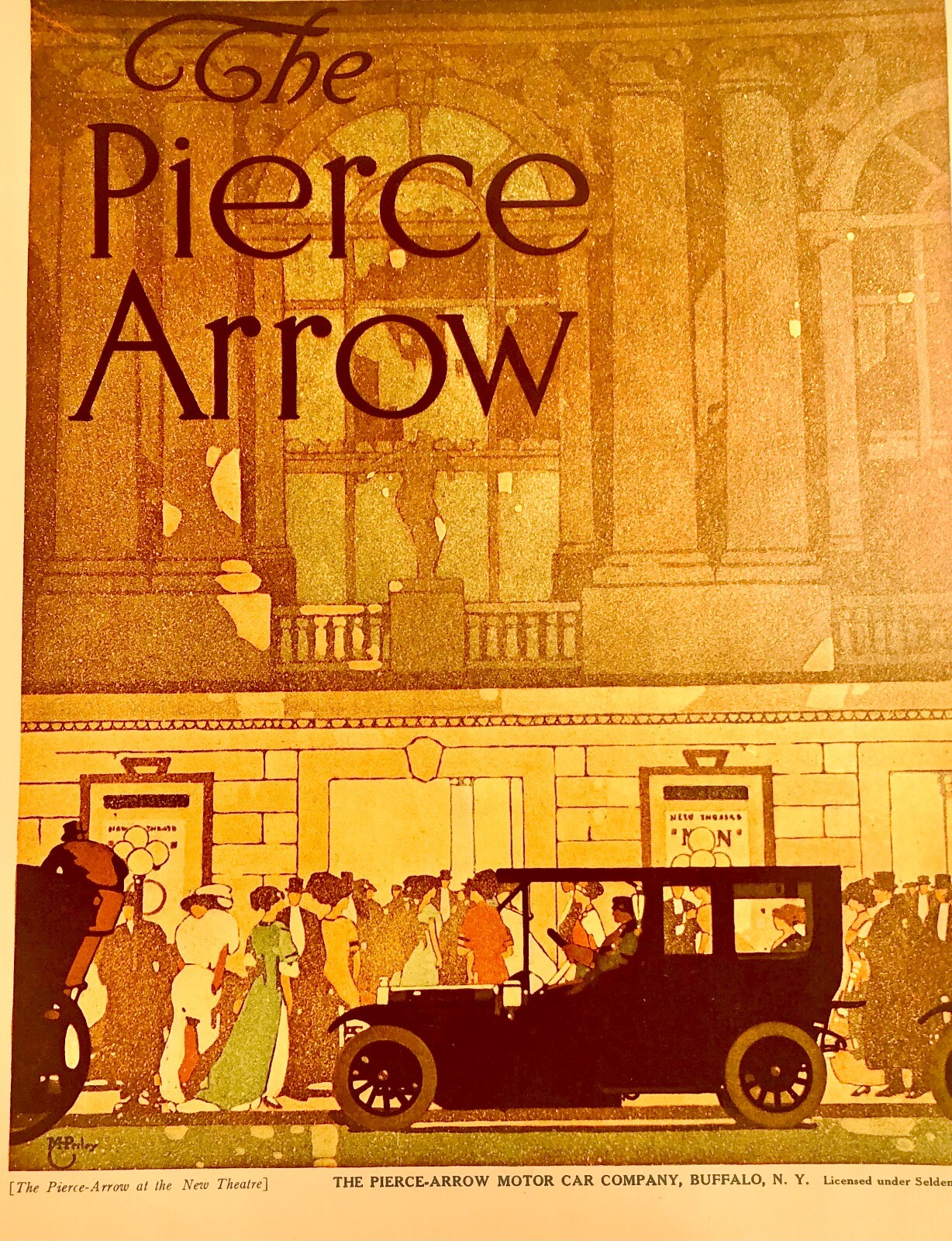 Vintage 1911 Ad For Pierce-Arrow And 1910 Peerless Motor Cars 11x16 LOOK & READ