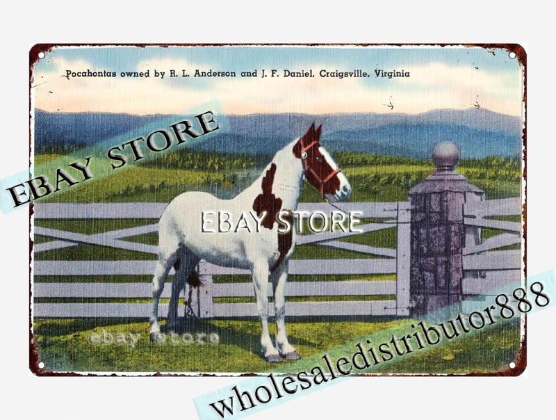 1930-45 Pocahontas owned by R. L. Anderson J. F. Da, Craigsville, Virginia tin s