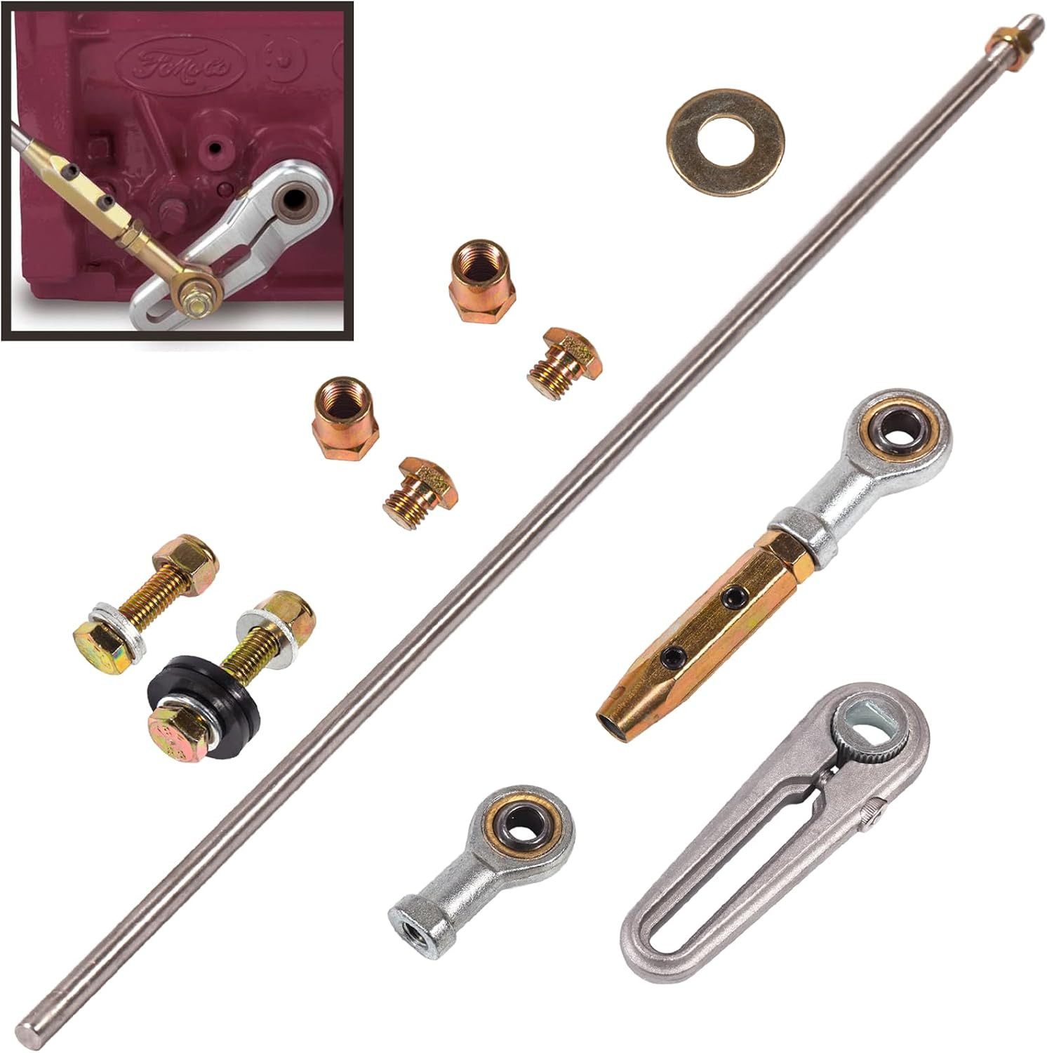 ACA-1800 21\'\' 700R4 Transmission Shift Linkage Kit for Chevy C1500 C10 Chevelle