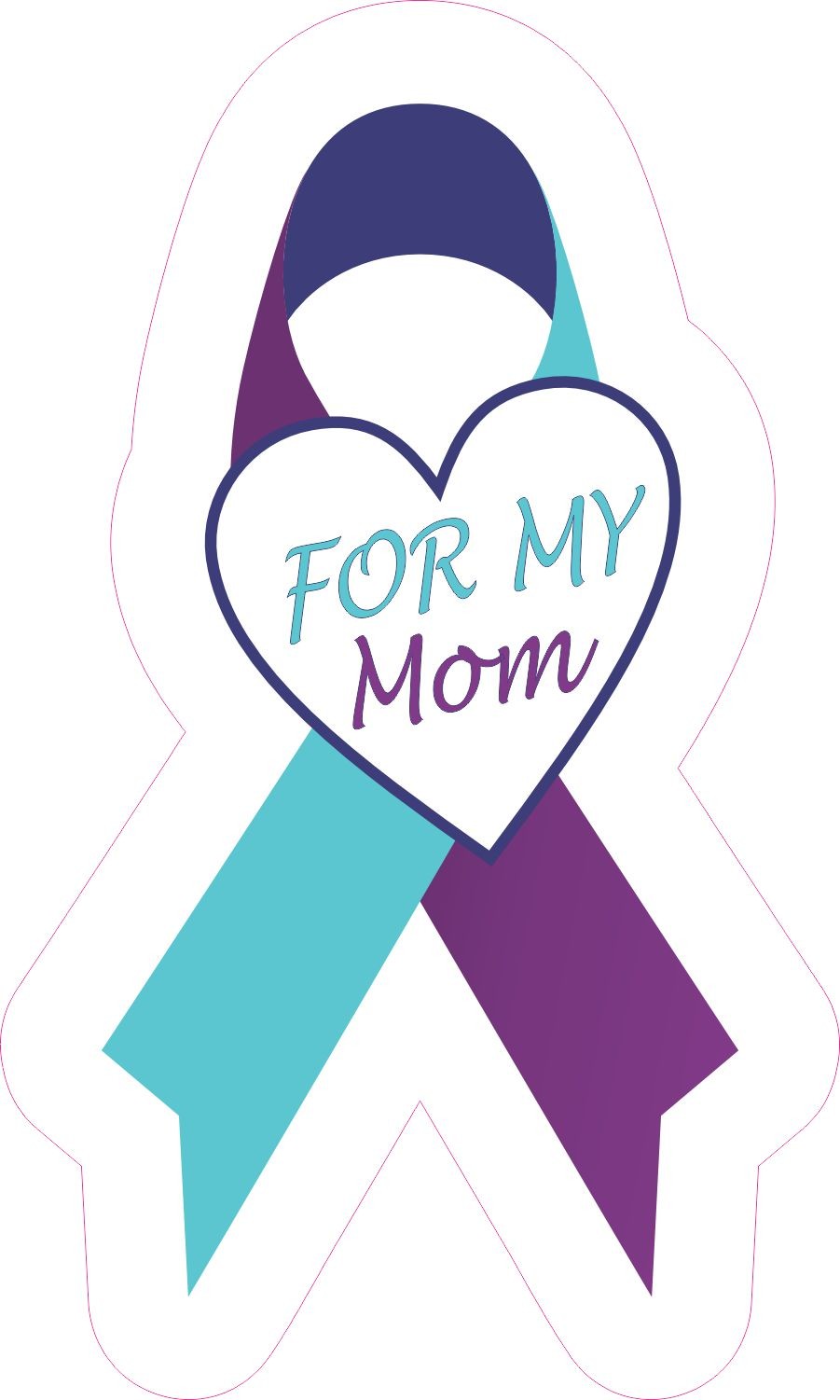 StickerTalk For My Mom Suicide Awareness Vinyl Sticker, 3 inches x 5 inches