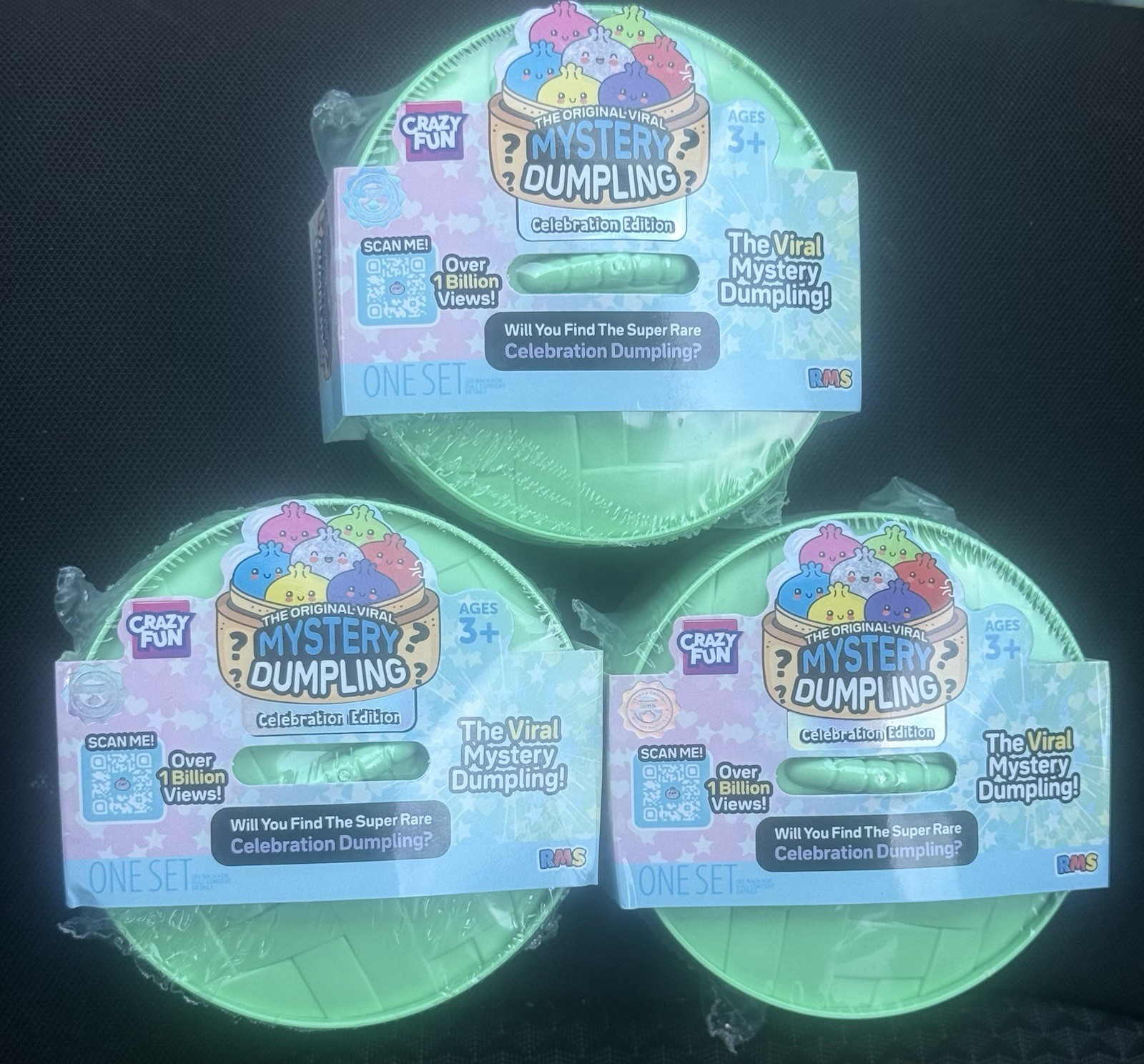 Five Below RMS Squishy Viral Mystery Dumpling Celebration Edition - Lot Of 3