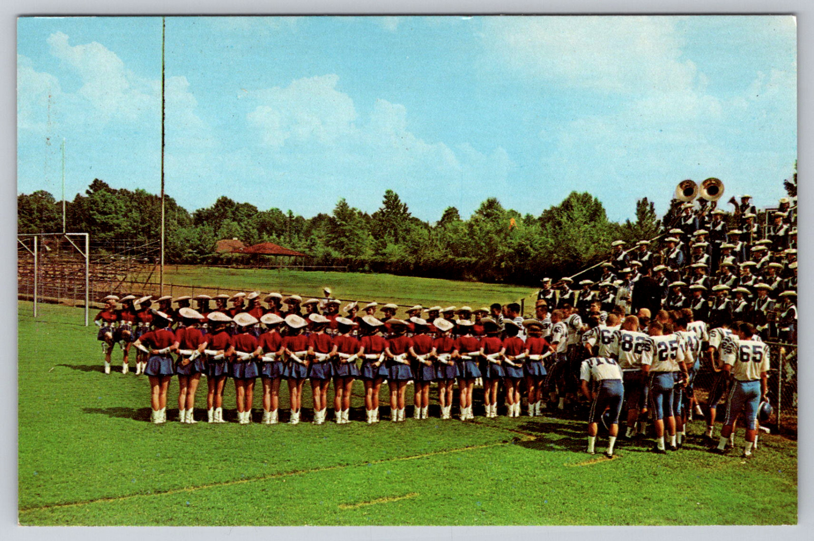 c1960s Rangerettes Ranger Band Football Team Kilgore Texas College Postcard c1960s Rangerettes Ranger Band Football Team Kilgore Texas College Postcard