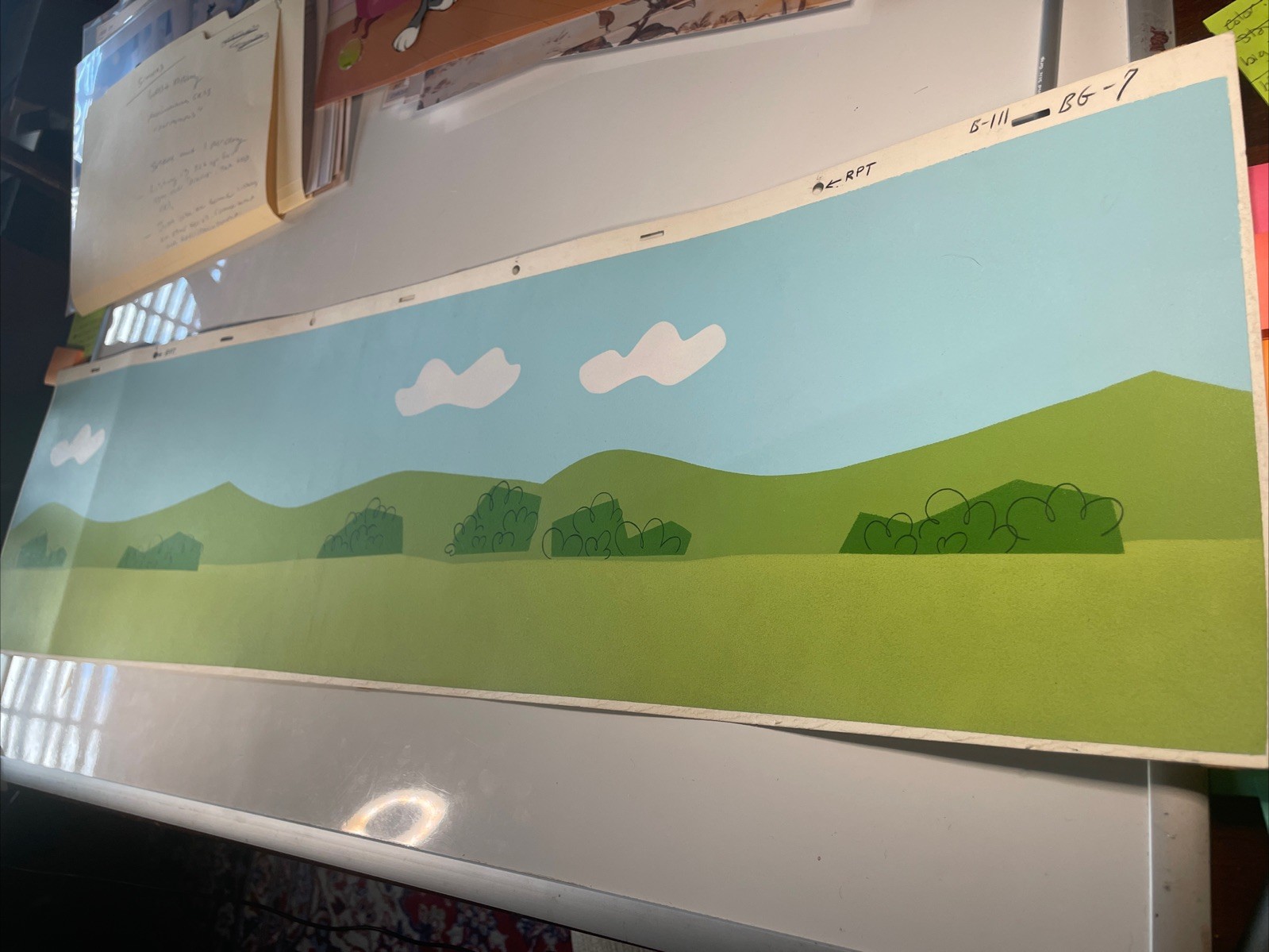 LOONEY TUNES HANNA-BARBERA Animation Cel PANORAMIC PRODUCTION BACKGROUND 50s-70s