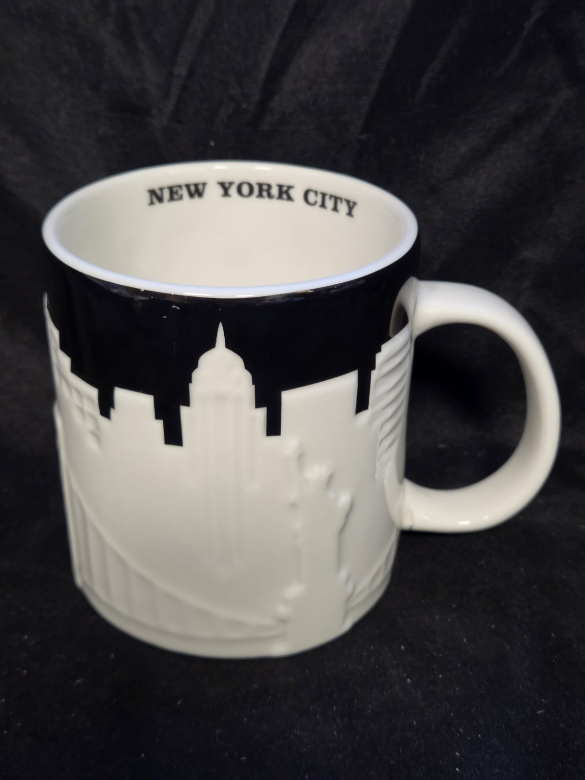 2012 Starbucks NEW YORK CITY Mug Collectors Series Relief Skyline Taxi 16oz 3D 2012 Starbucks NEW YORK CITY Mug Collectors Series Relief Skyline Taxi 16oz 3D