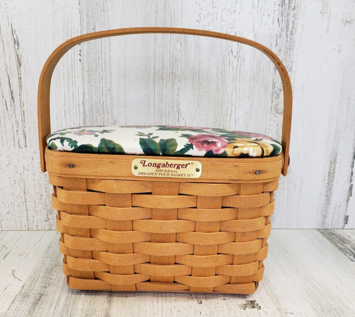 VINTAGE 1998 Edition Longaberger Dresden Tour Basket II with 3 Signatures