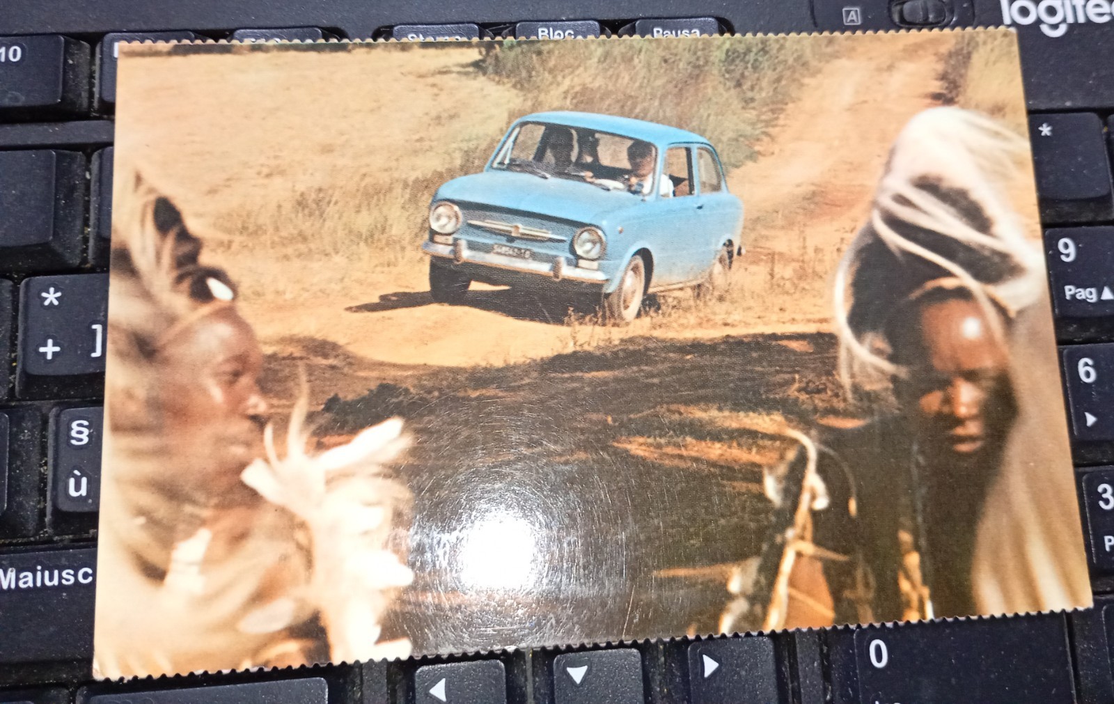 Fiat 850 Kenya Car Advertising Postcard Shipped 1964