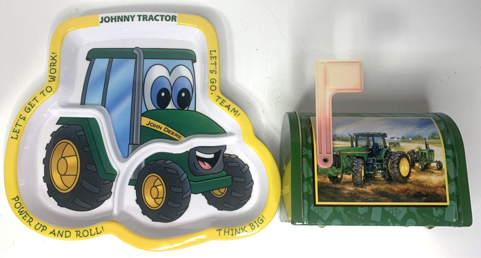 JOHN DEERE PLATE  MAILBOX COLLECTABLE COMBO SET LOT