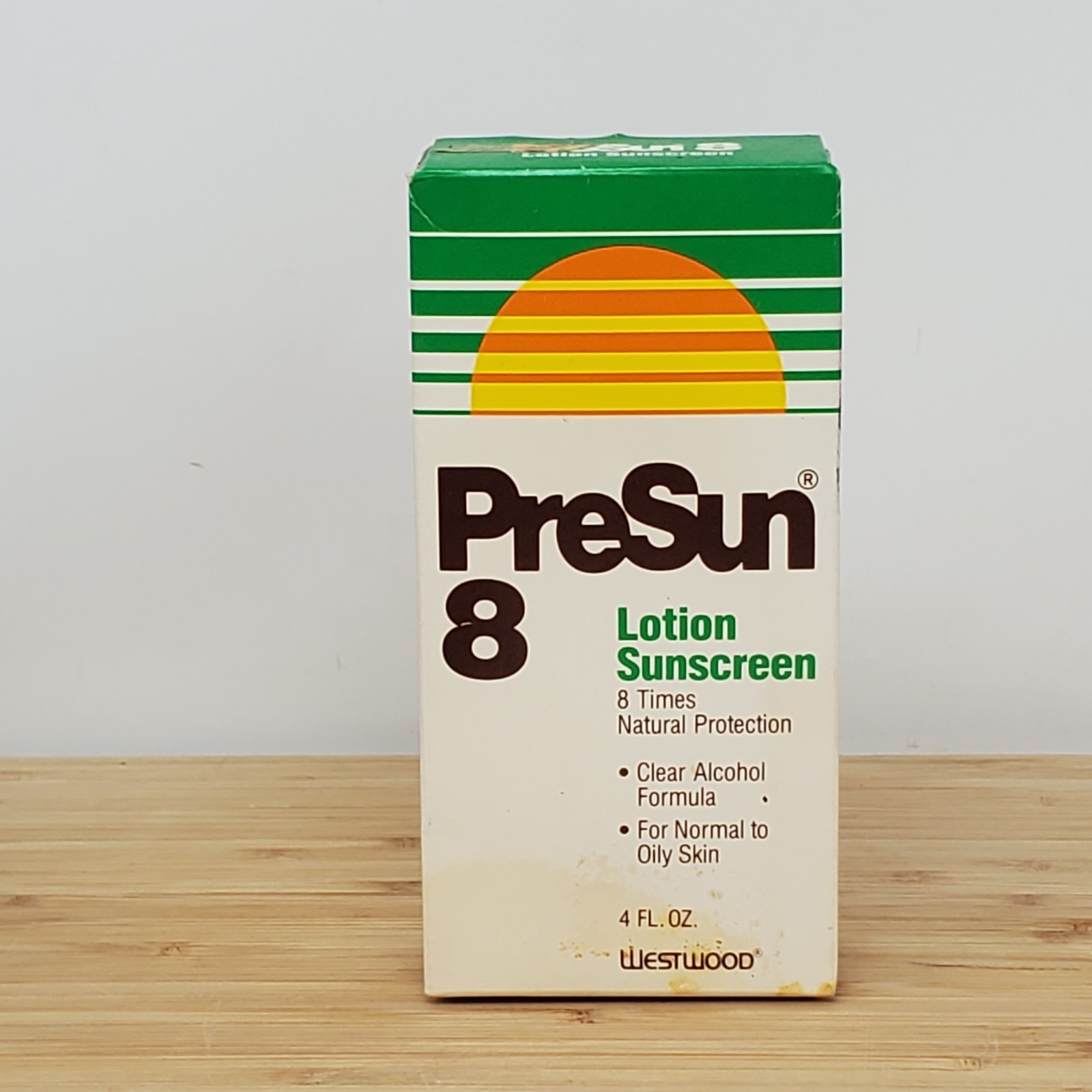 1986 PreSun 8 Vintage 80\'s Sunscreen Suntan Lotion NEW in Box Movie Prop RARE